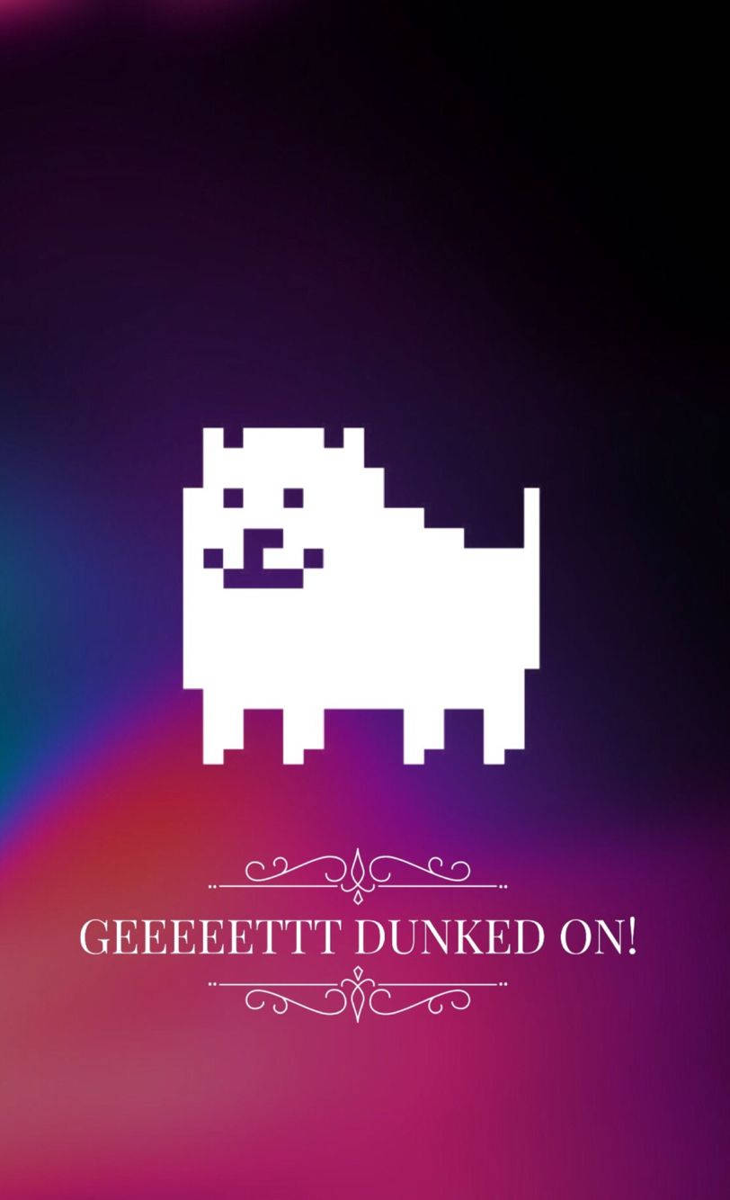 Deltarune Dog Get Dunked On Background