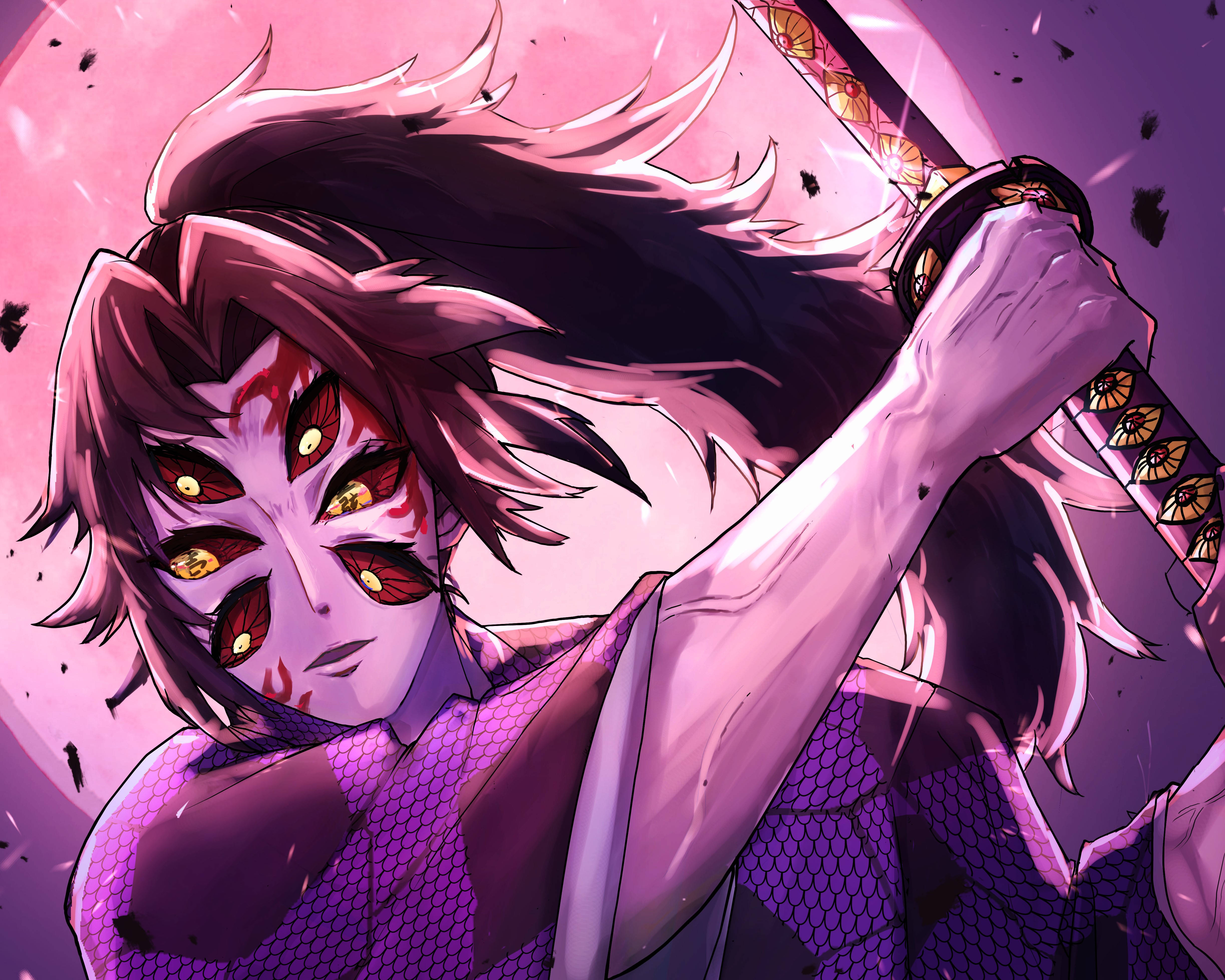 Download The intimidating power of Demon Slayer Kokushibo Wallpaper