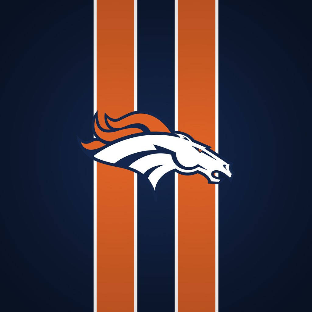 Denver Broncos Logo Iconic Colors Background