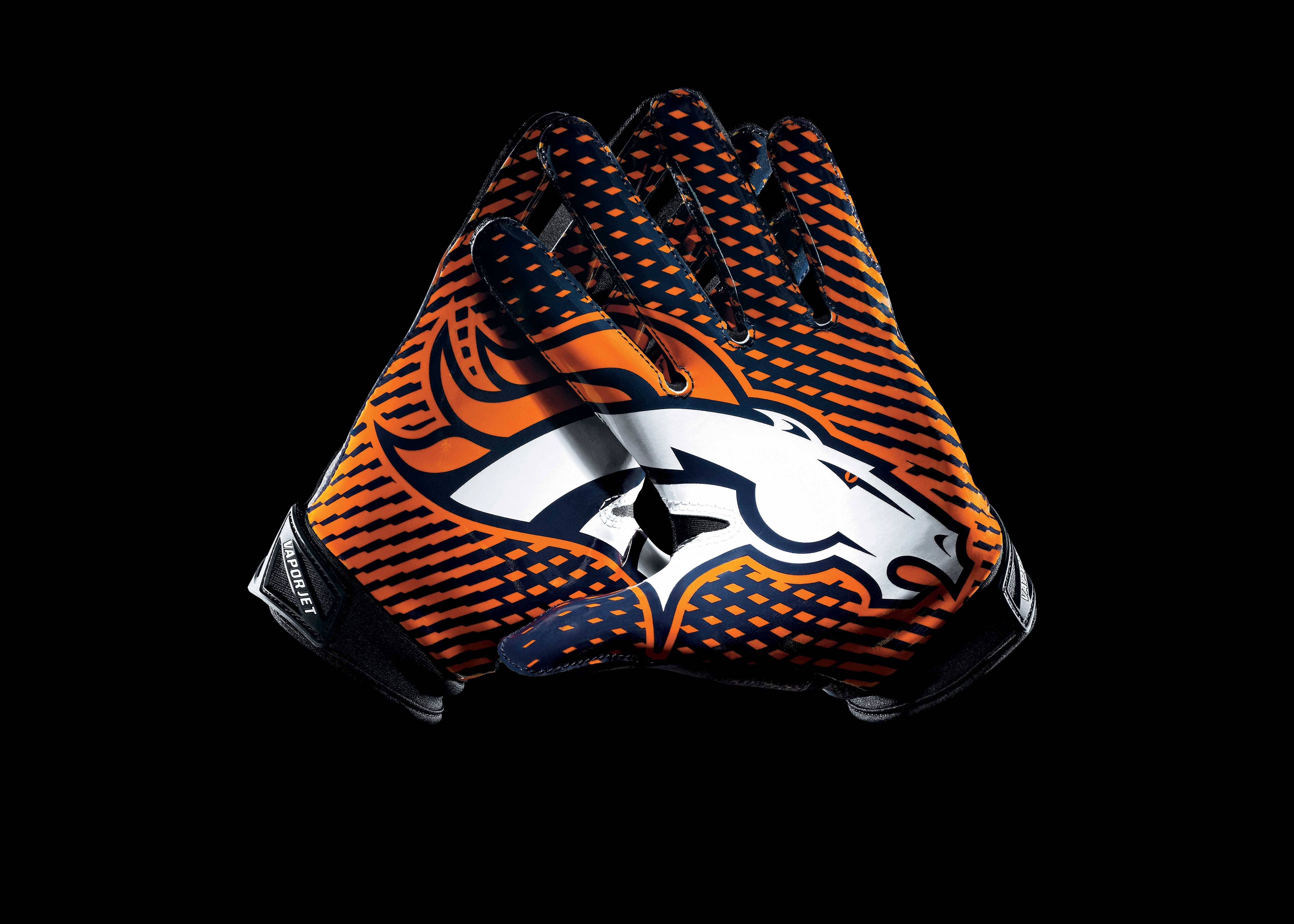 Denver Broncos Reflected Gloves Background