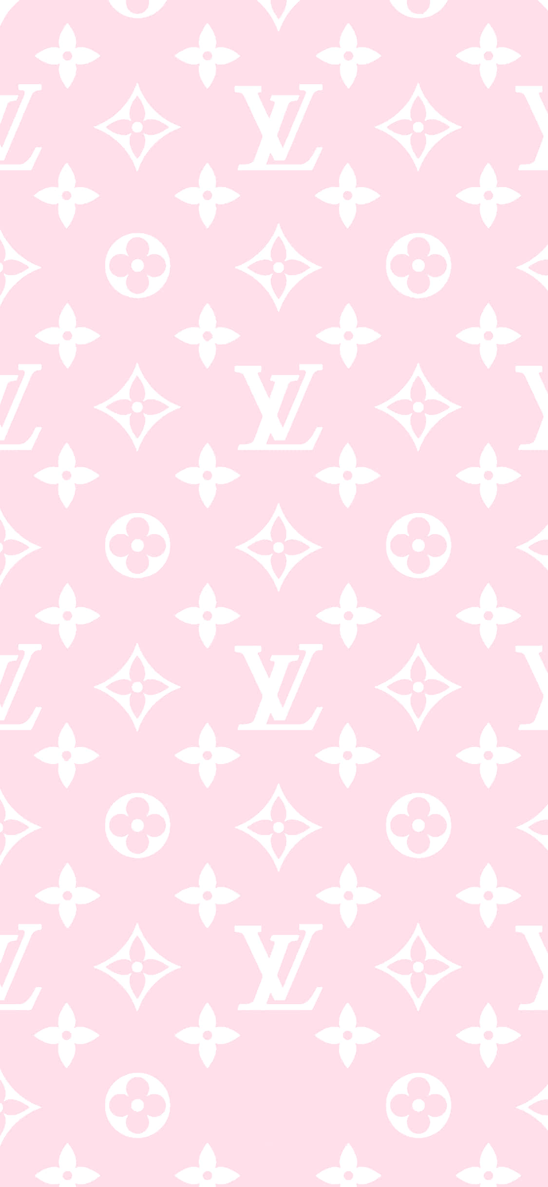 Download A Pink And White Louis Vuitton Pattern Wallpaper | Wallpapers.com