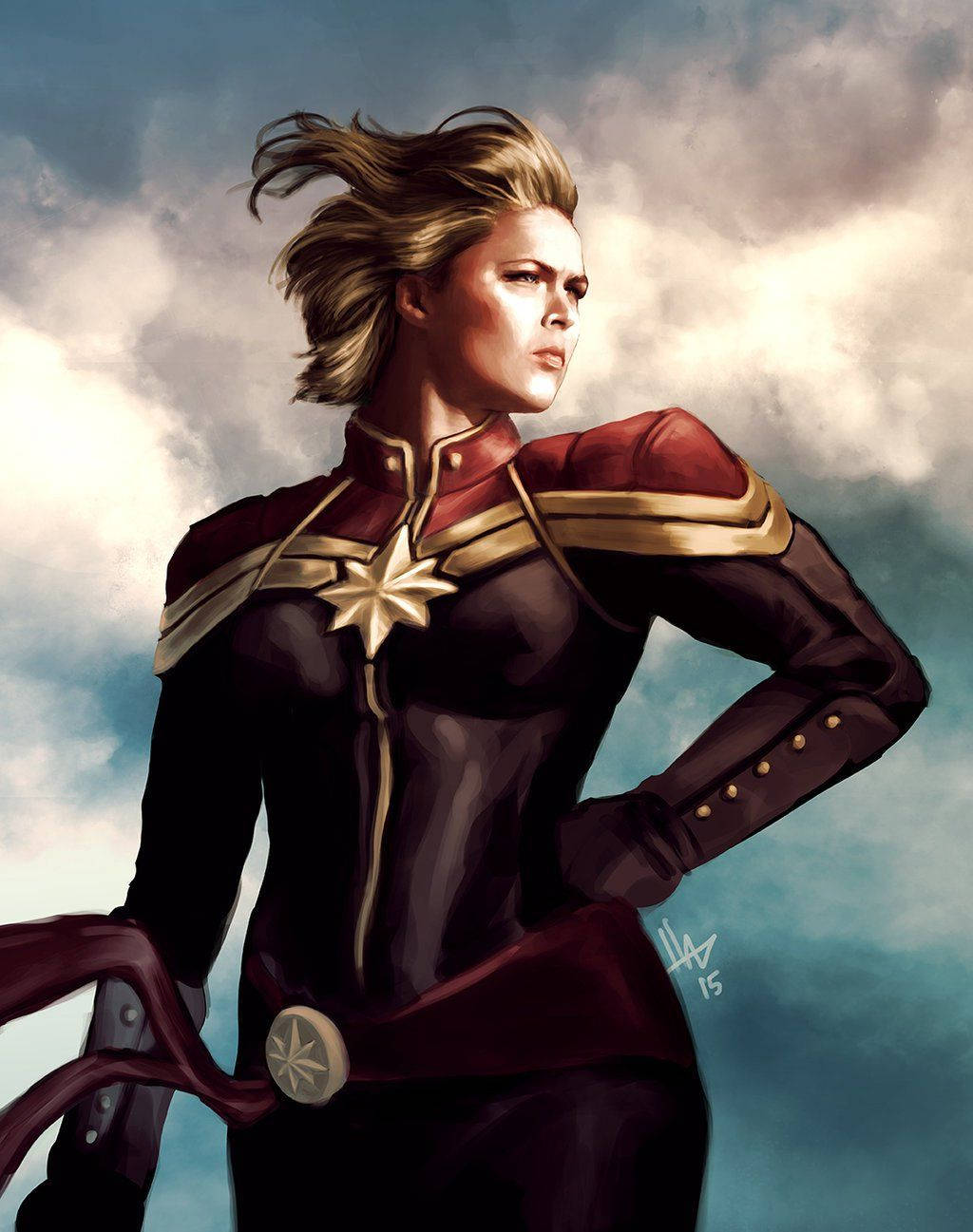 Detailed And Realistic Captain Marvel Background