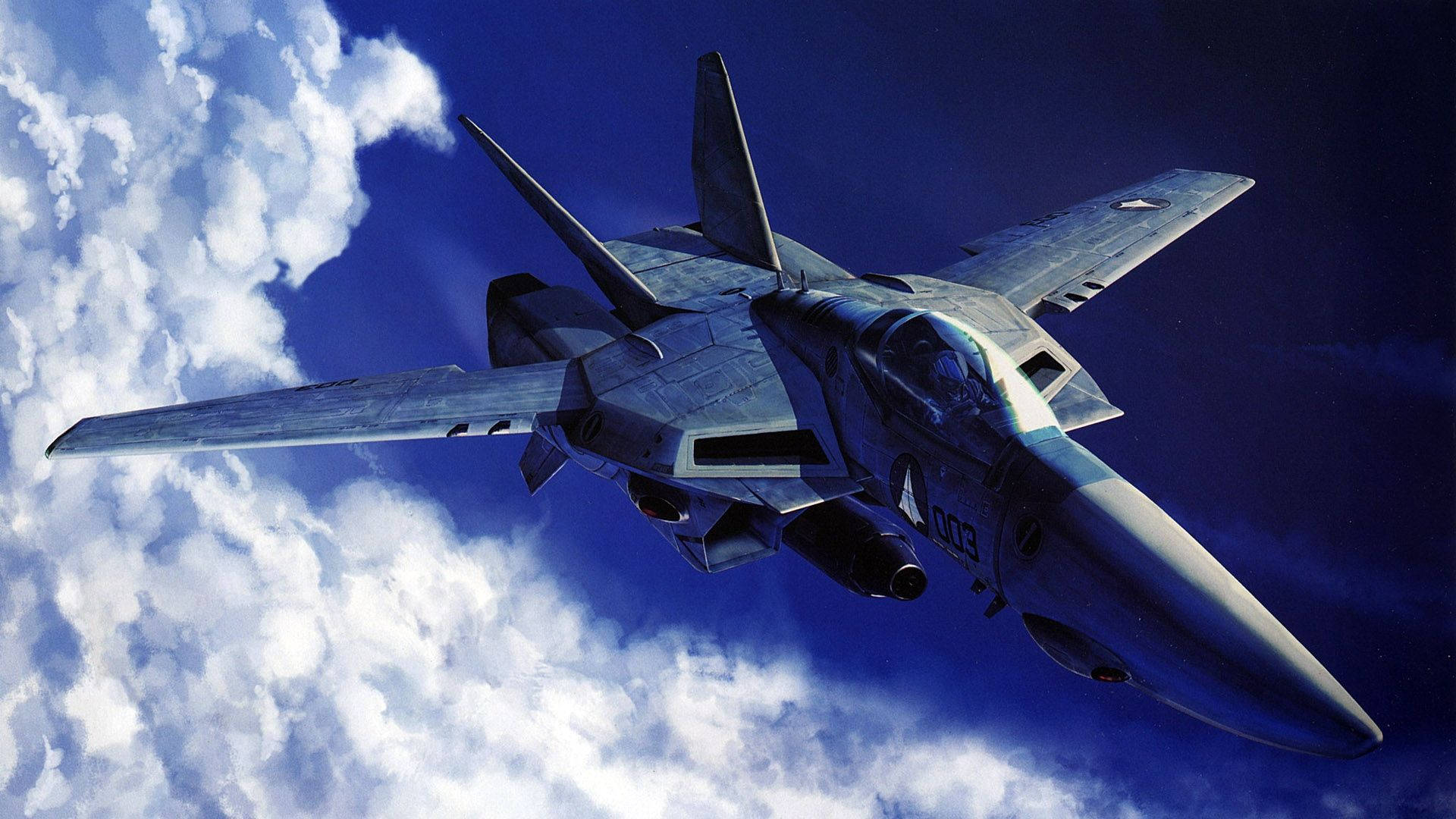 Detailed Macross Jet Aircraft Background