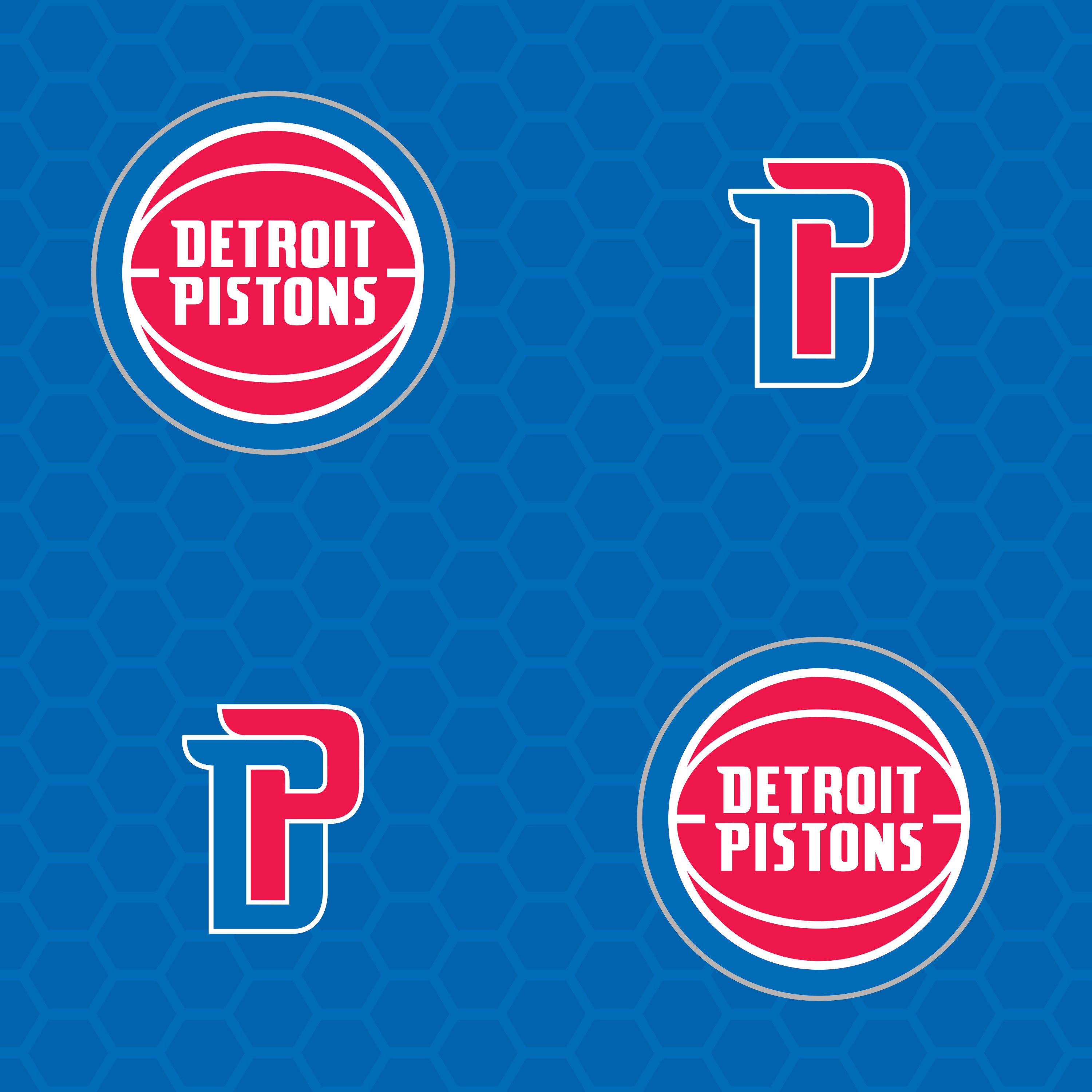 Download Detroit Pistons Simple All Black Logo Wallpaper