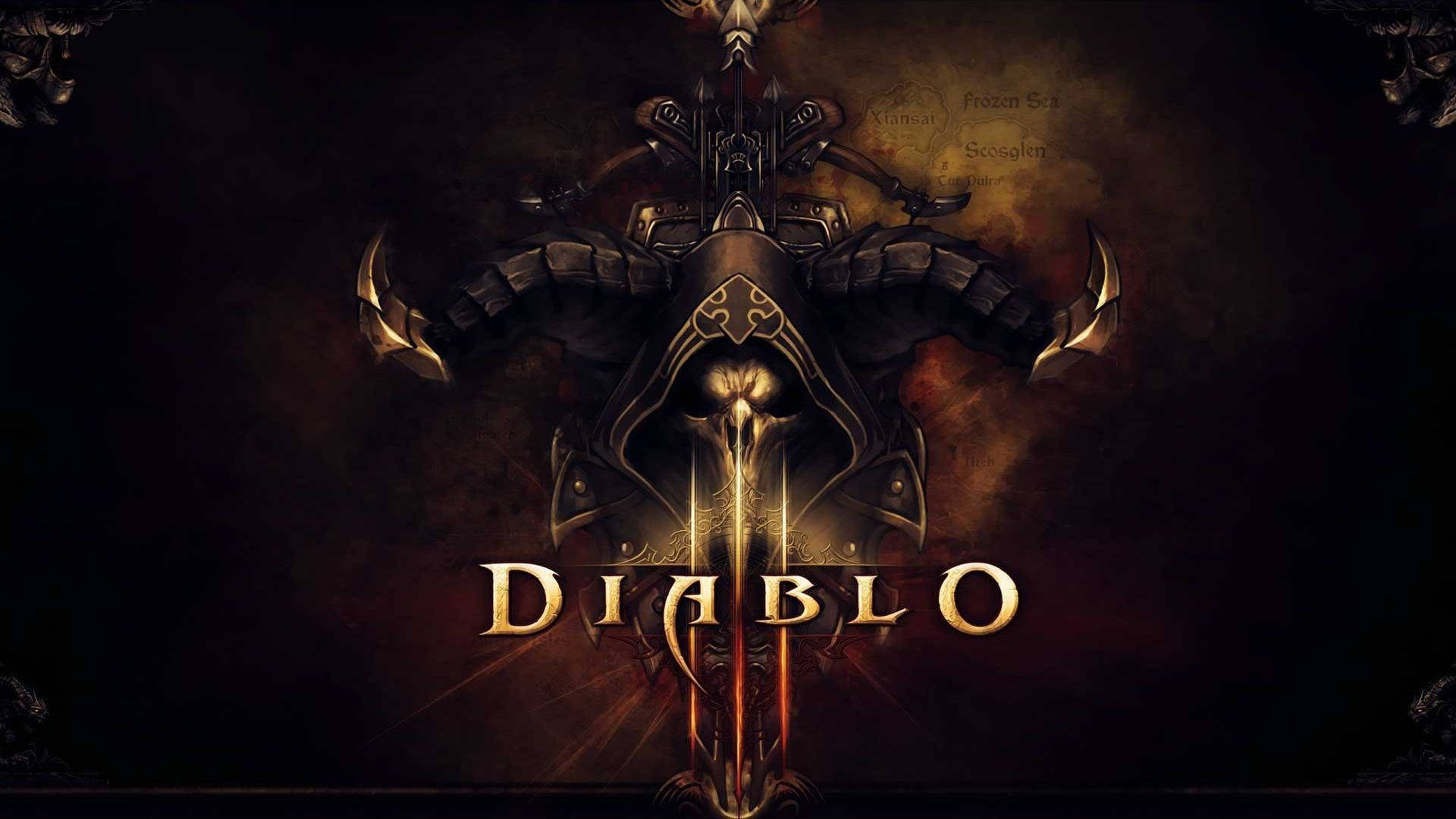 Diablo 3 Black Skeleton Demon Background