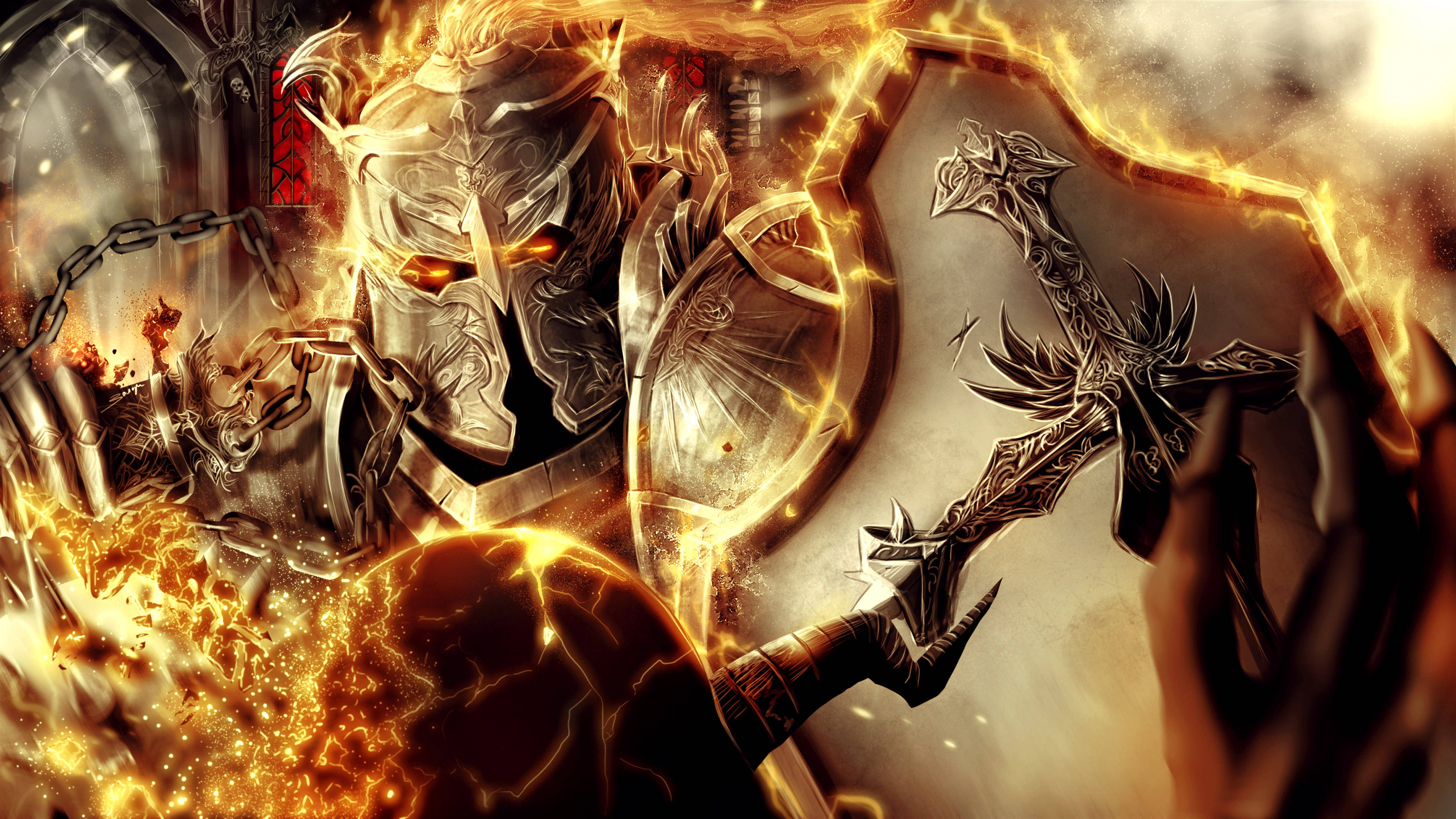 Diablo 3 Fire Crusader Background