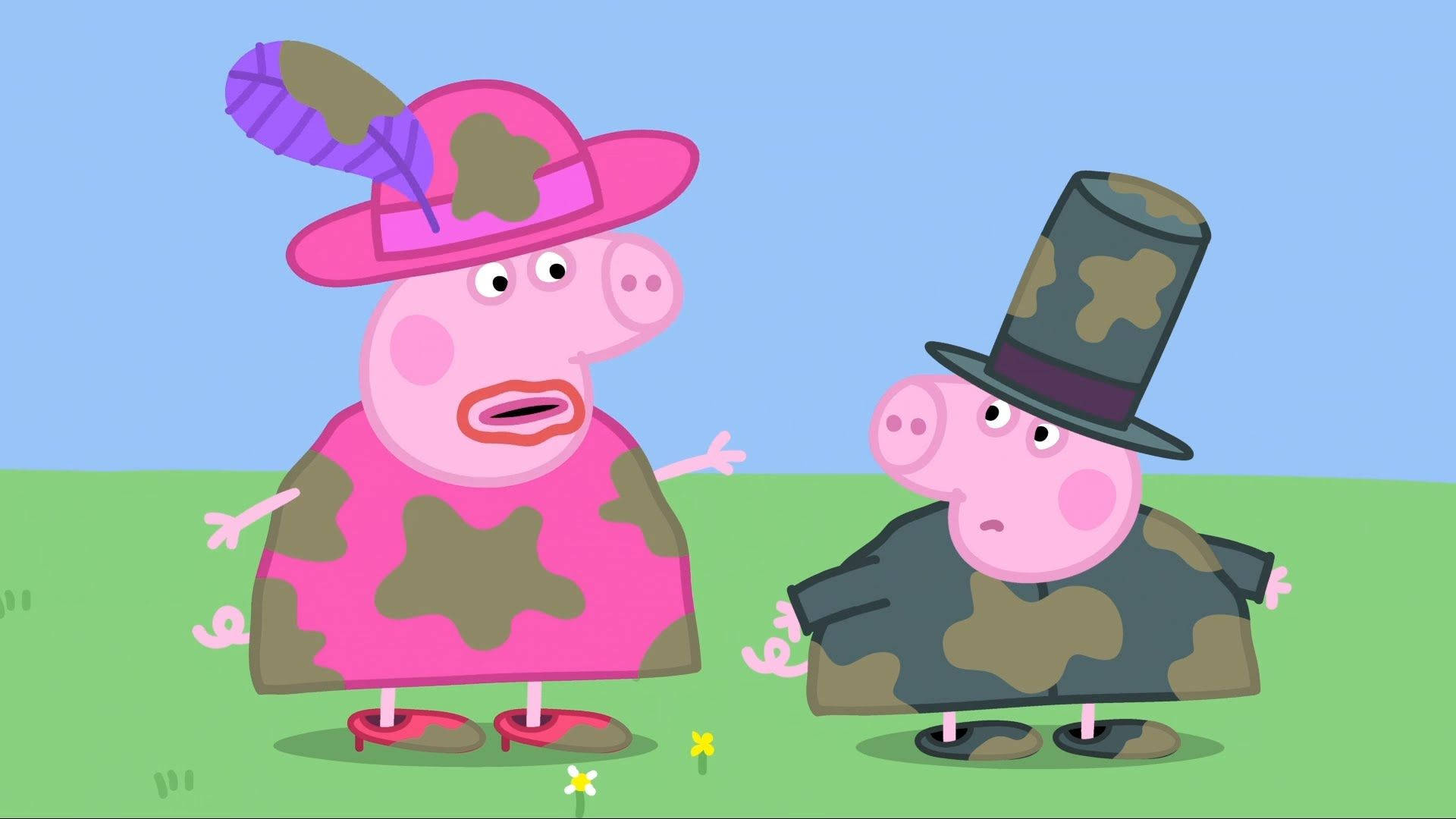 Dirty Peppa Pig And George Background