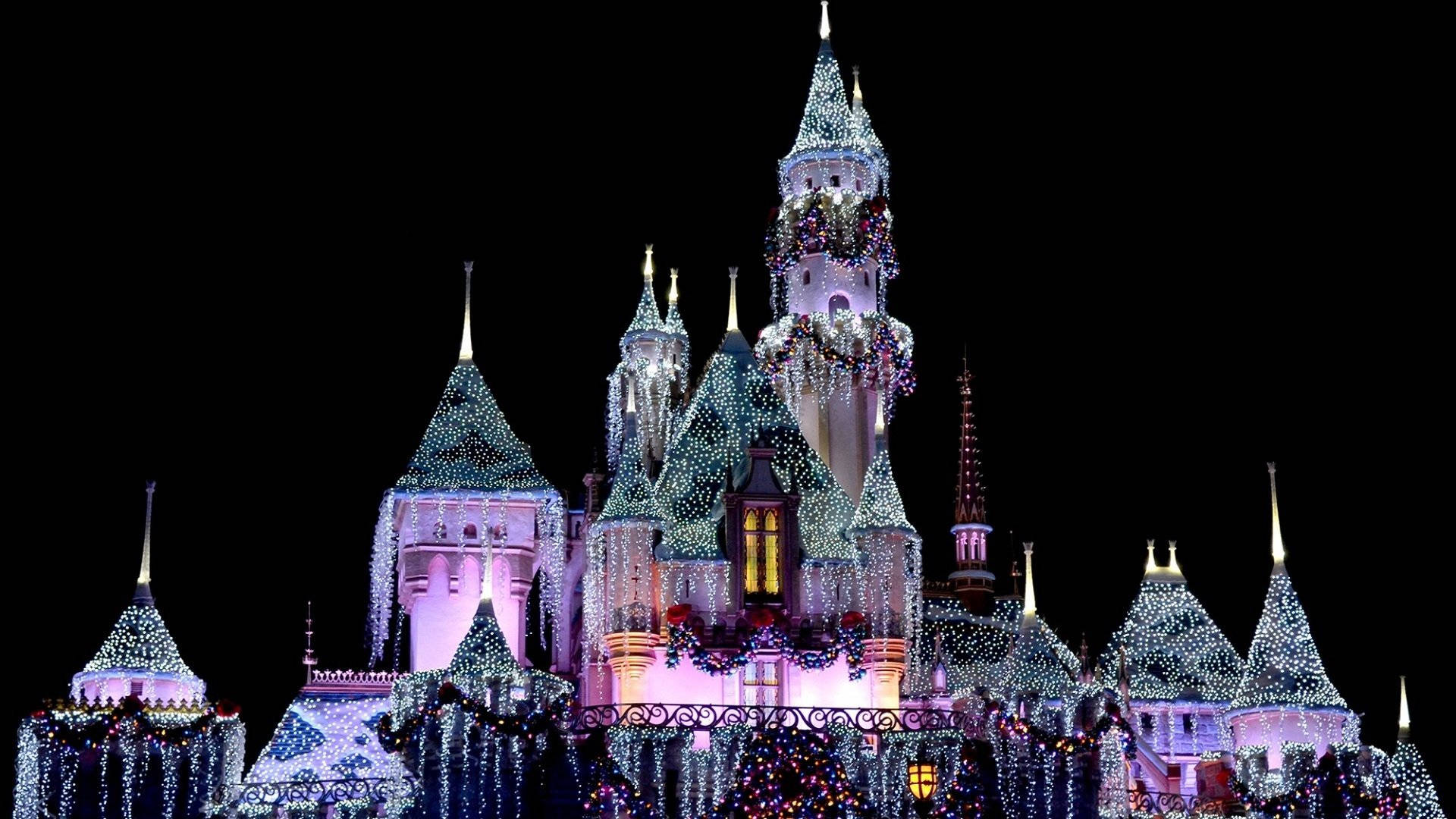 Download Disney Castle Dark Wallpaper | Wallpapers.com