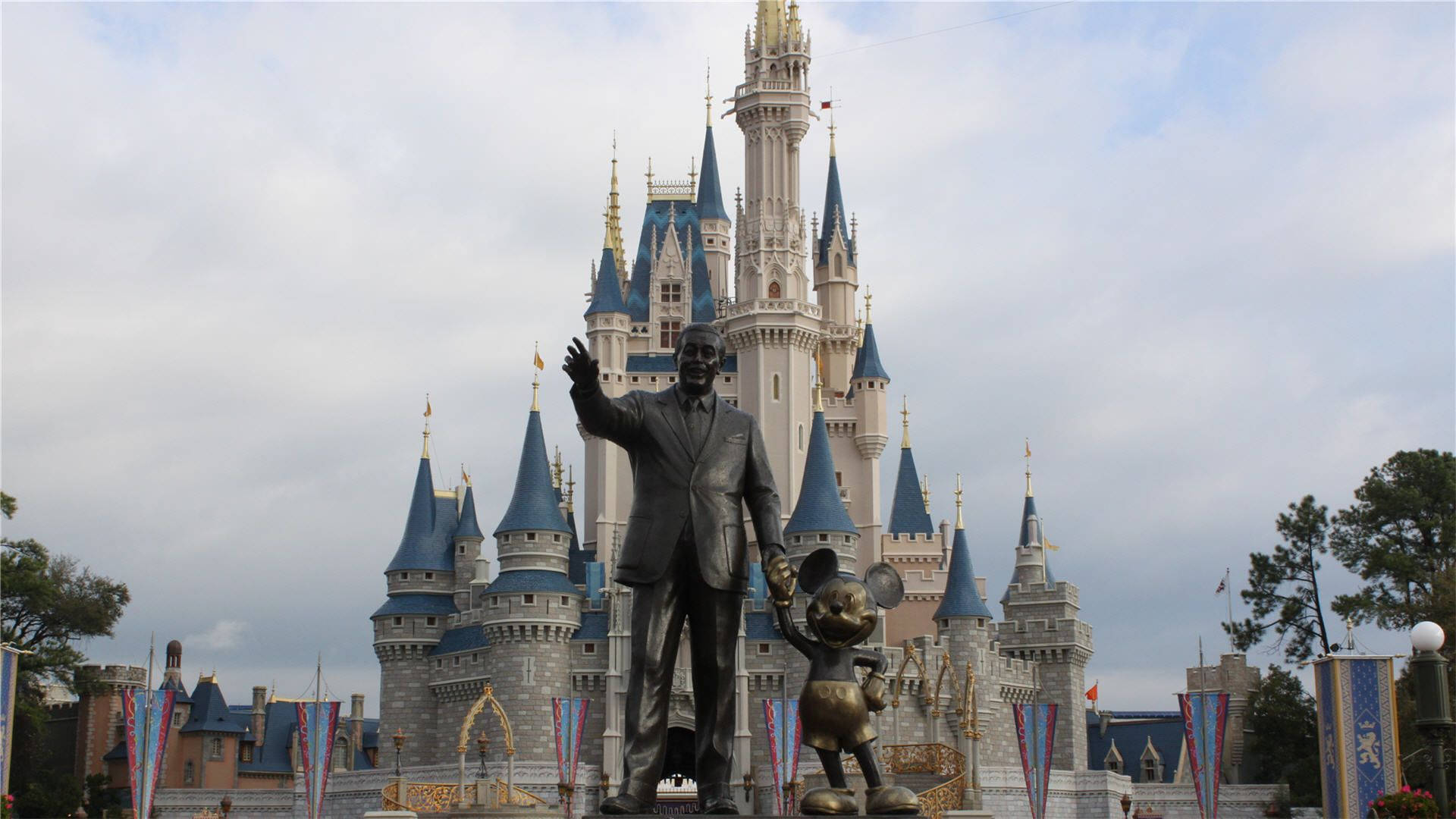 Disney World's Famous Statue Background