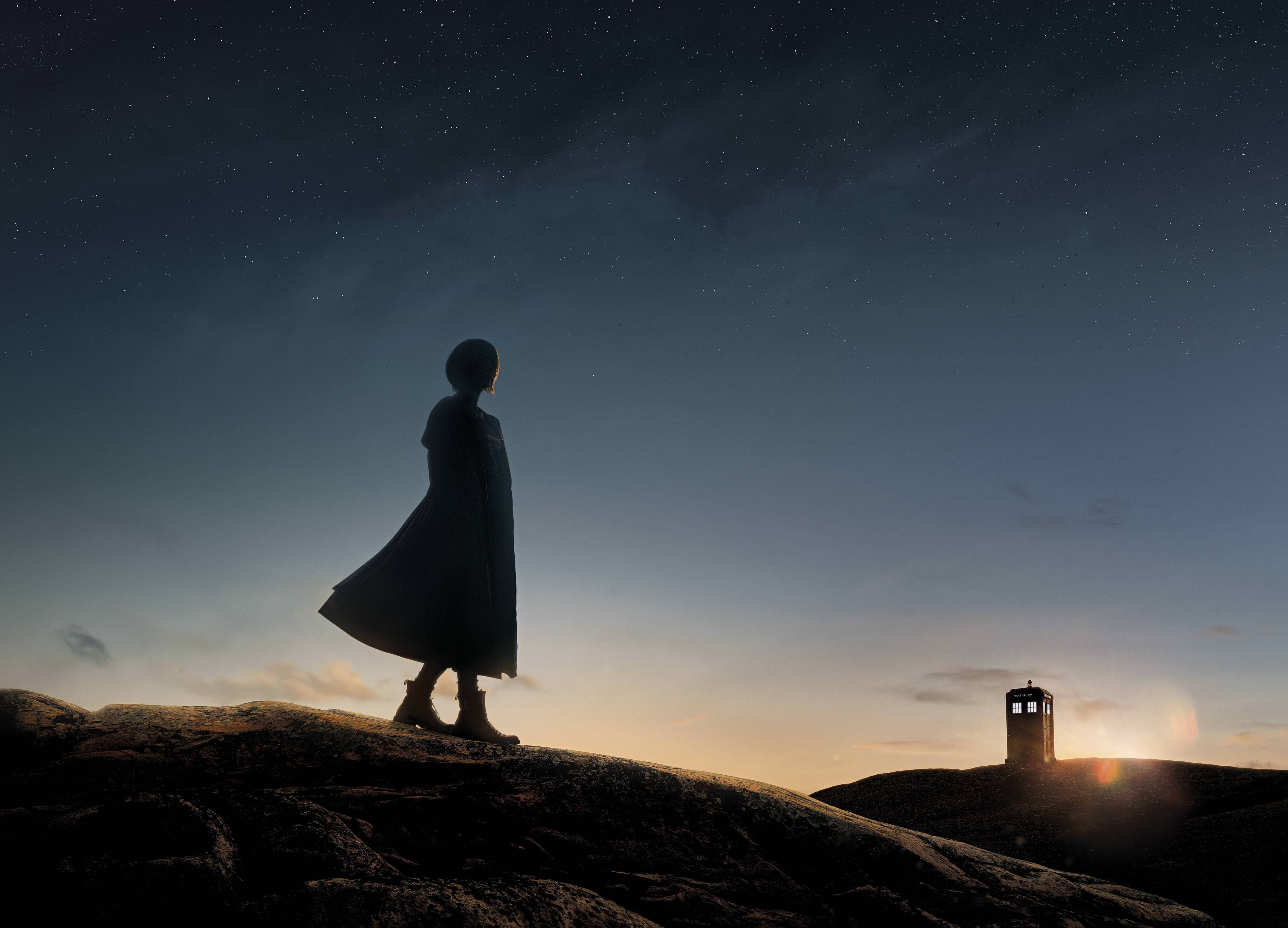 Doctor Who Tardis Sunset Silhouette Background