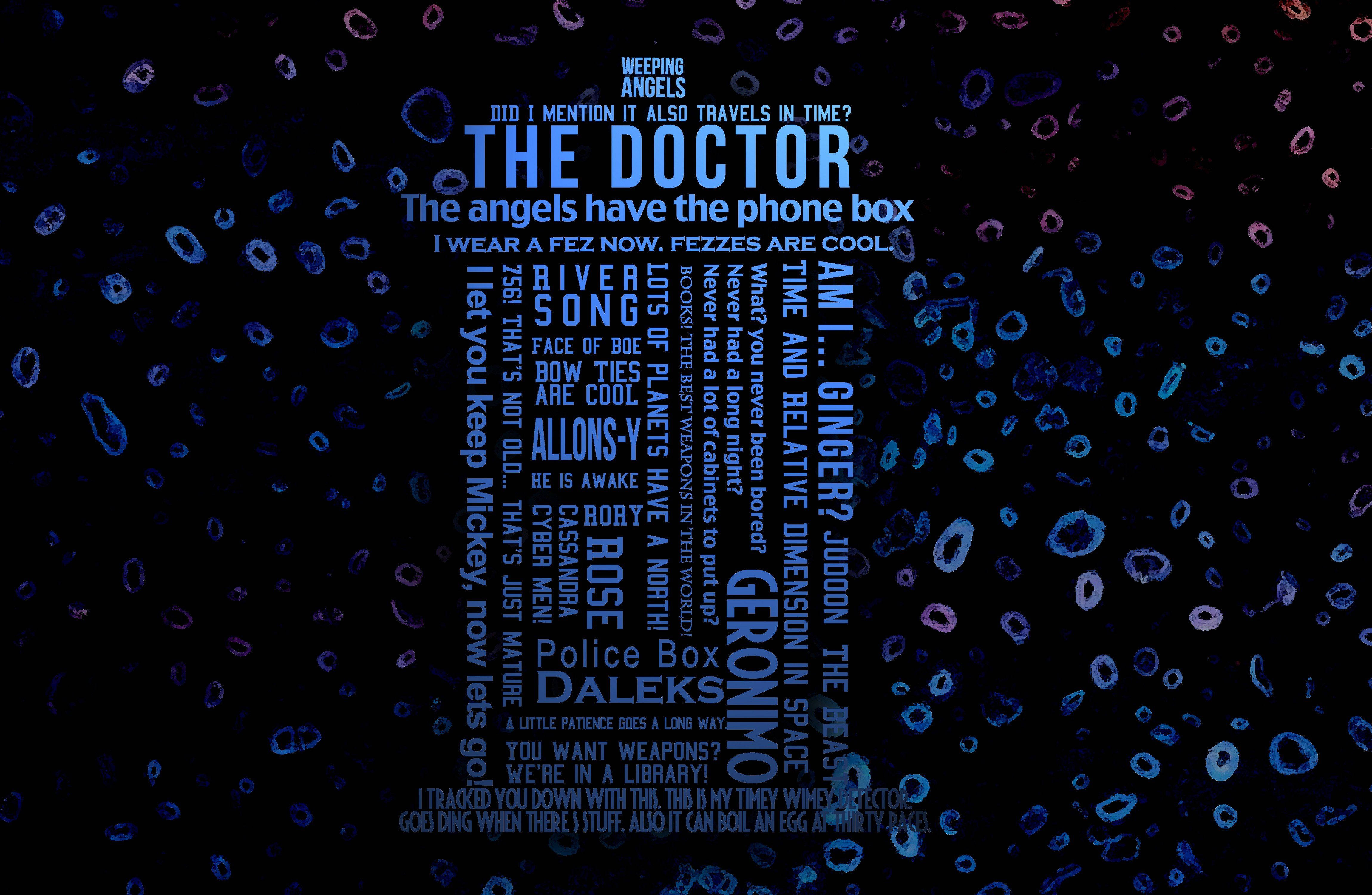 Doctor Who Words Abstract Background