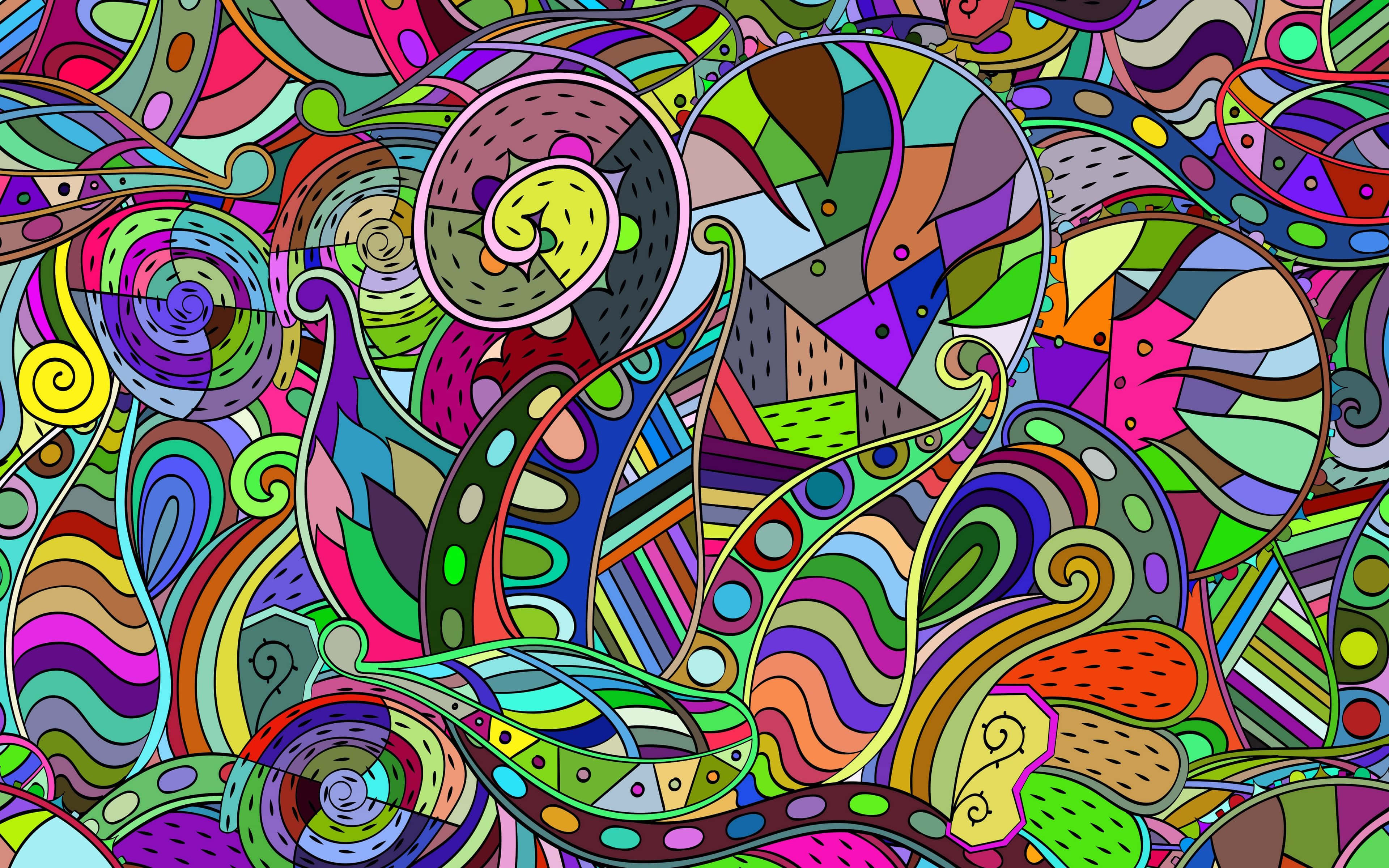 Пестрая картинка. Абстрактные узоры. Яркий орнамент. Абстрактные рисунки. Разноцветные узоры.