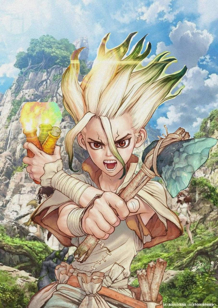 Dr Stone And Friends Background