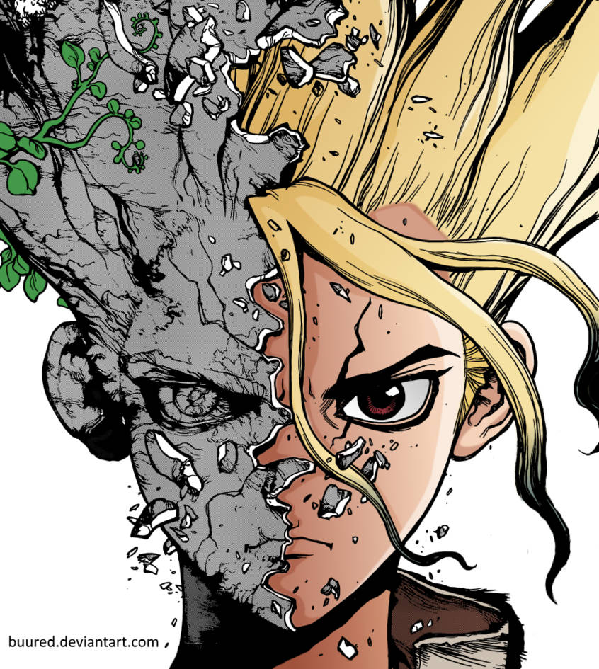Dr Stone Two Face Background
