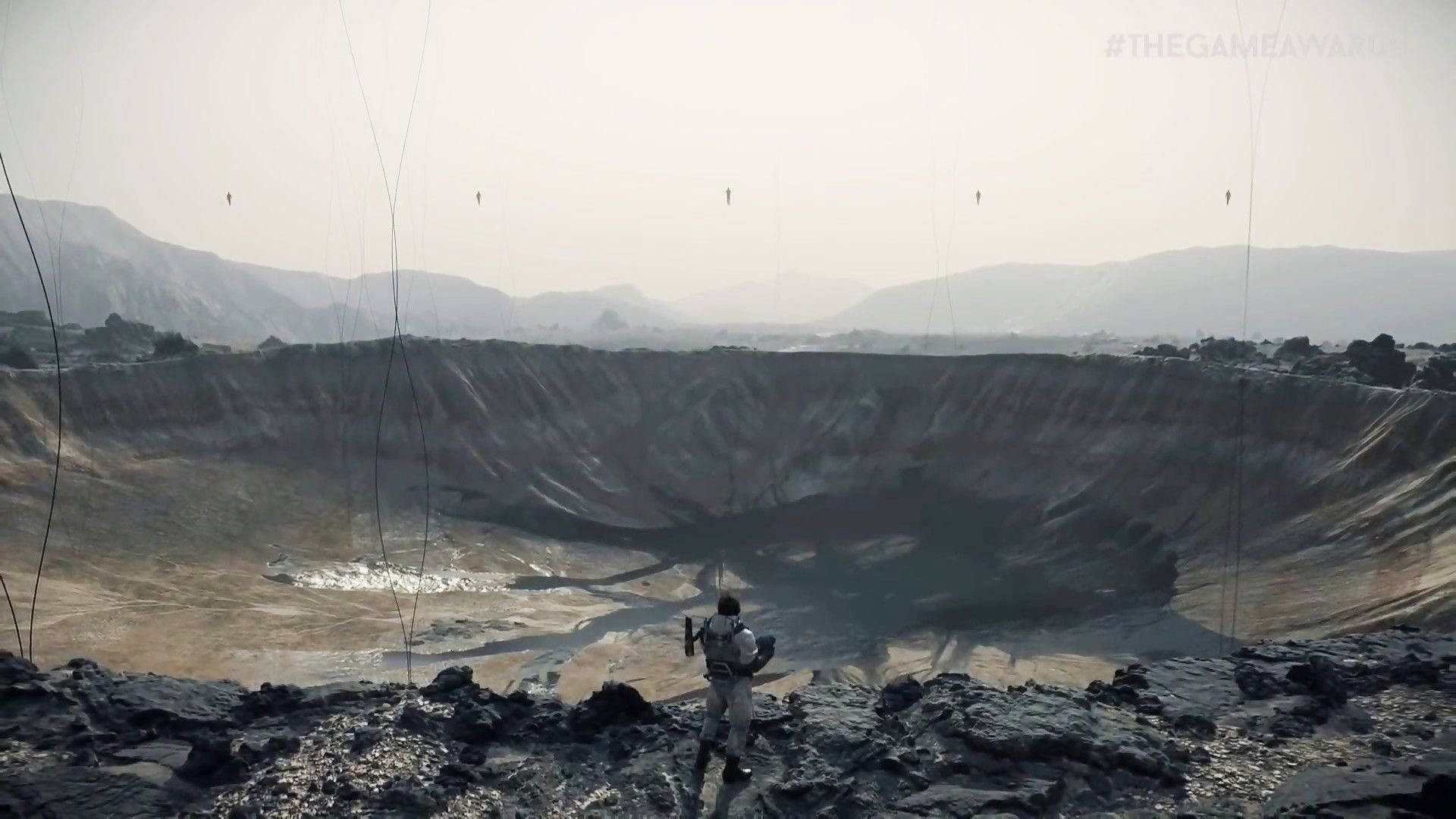 Dry Crater Lake In Death Stranding Background