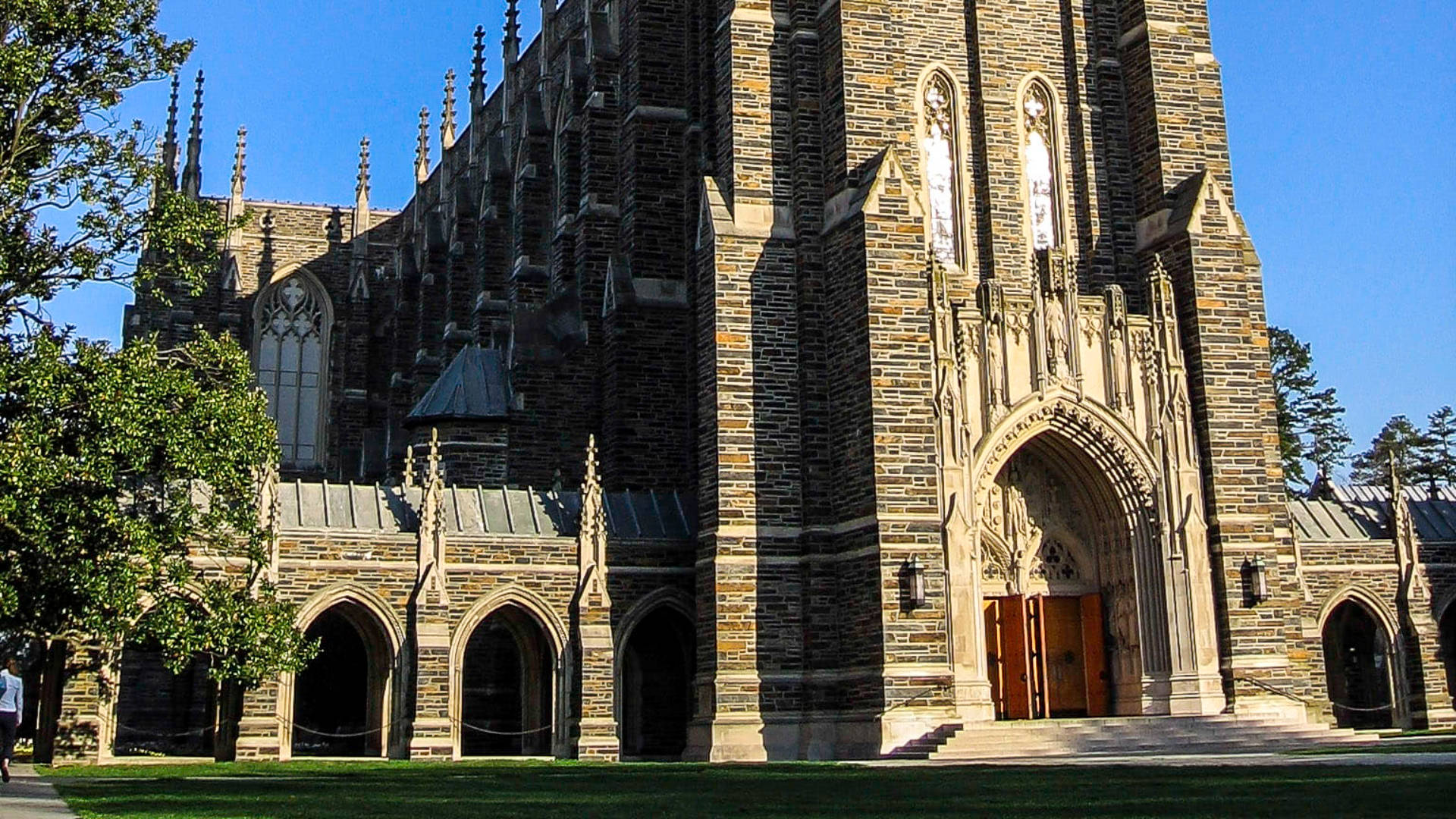 Download Duke University Chapel Main Entrance Wallpaper | Wallpapers.com