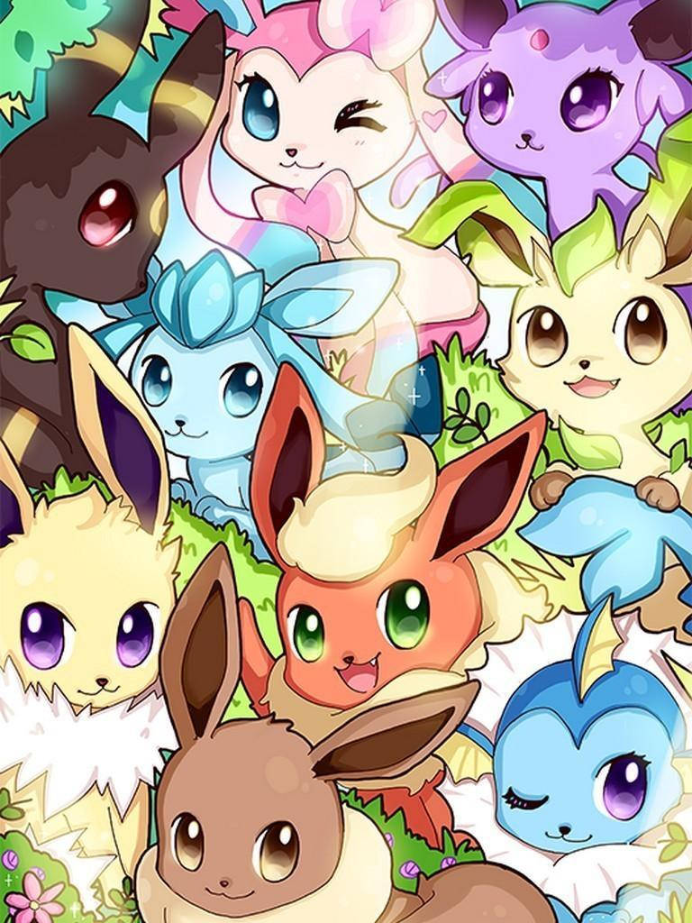 Eevee Forms Of Pokémon Background
