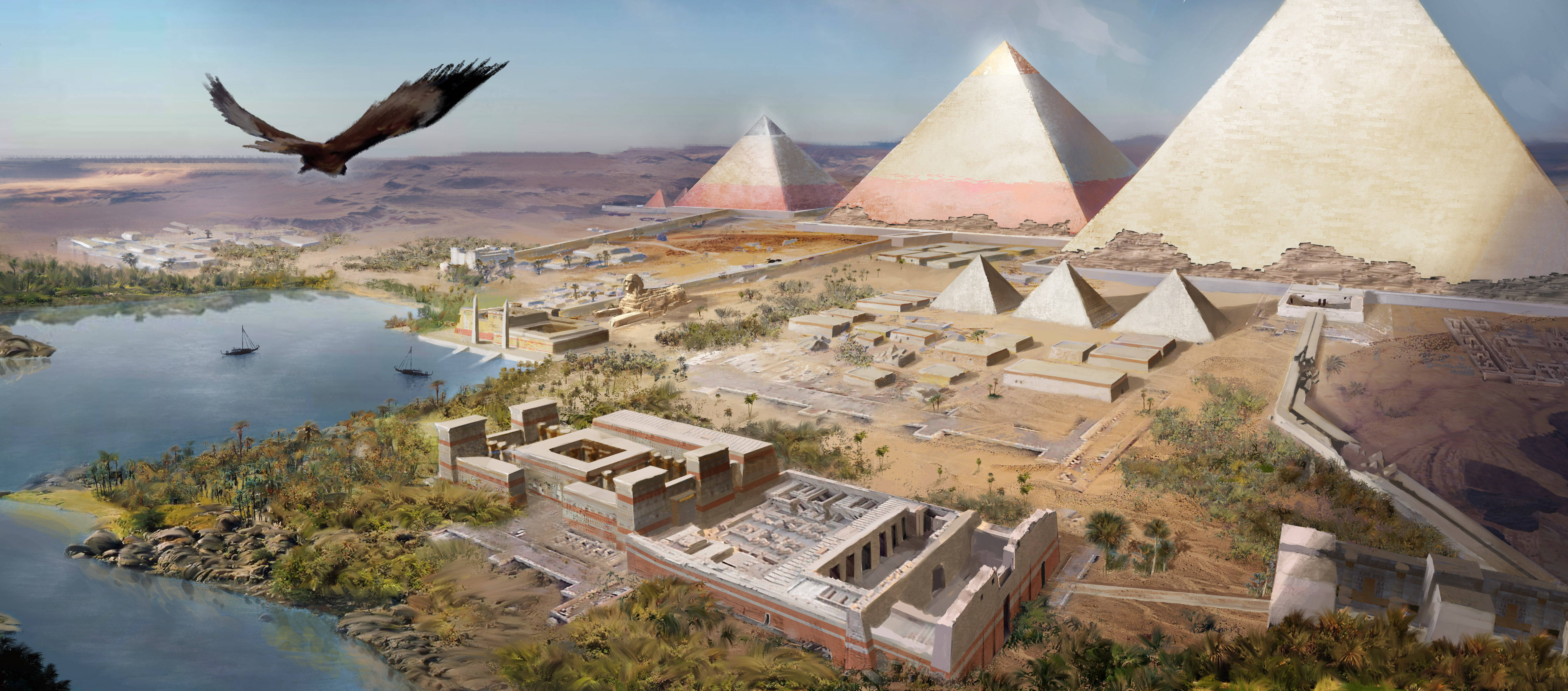 Download Egypt Pyramids Eagle Wallpaper 