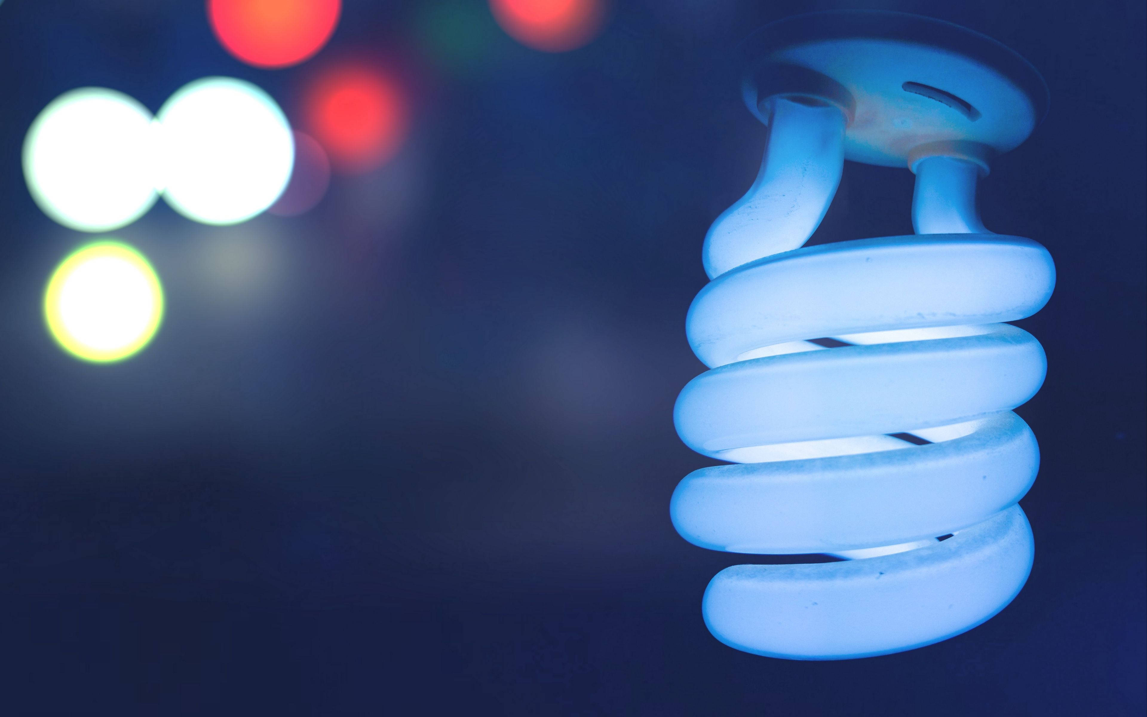 Download Electricity Light Bulb Bokeh Wallpaper 