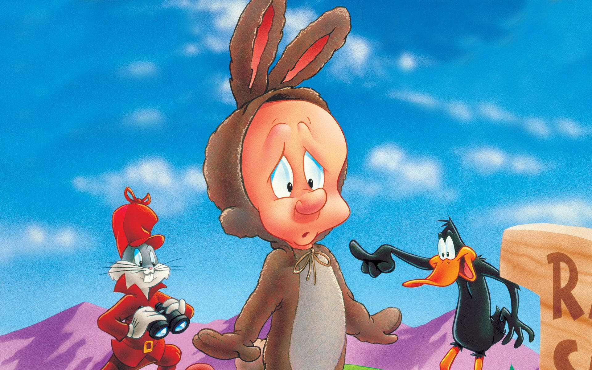 Elmer Fudd In Bunny Suit Background