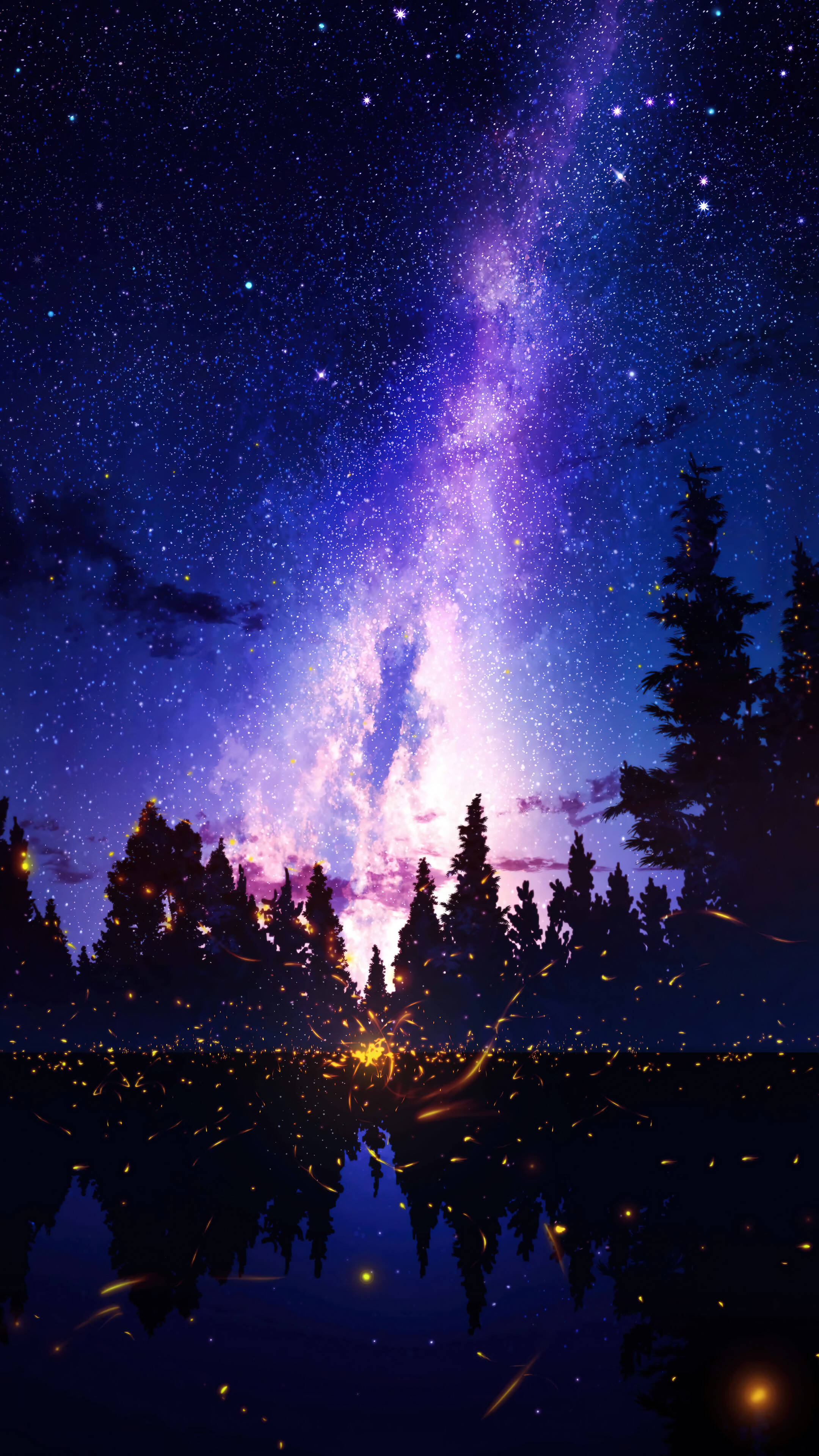 Download Enchanting Milky Way Sky 4k Iphone 11 Wallpaper Wallpapers Com
