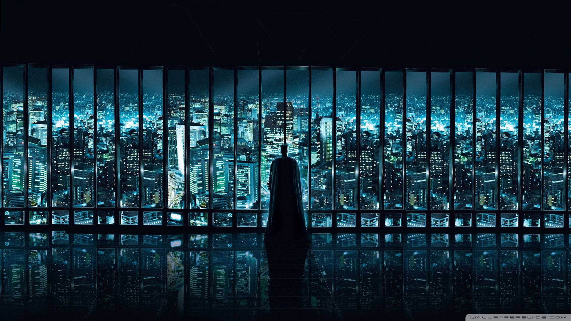 Epic Dark Blue Batman Background