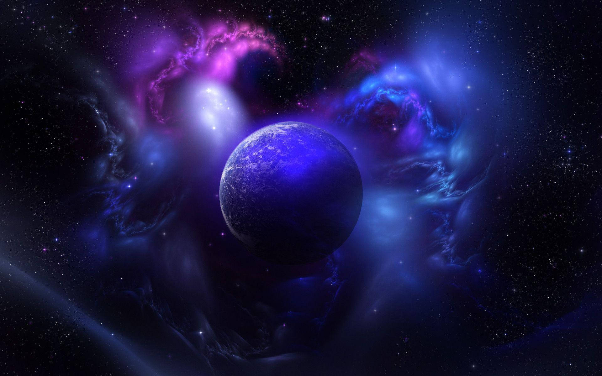 Epic Dark Planet Earth Background