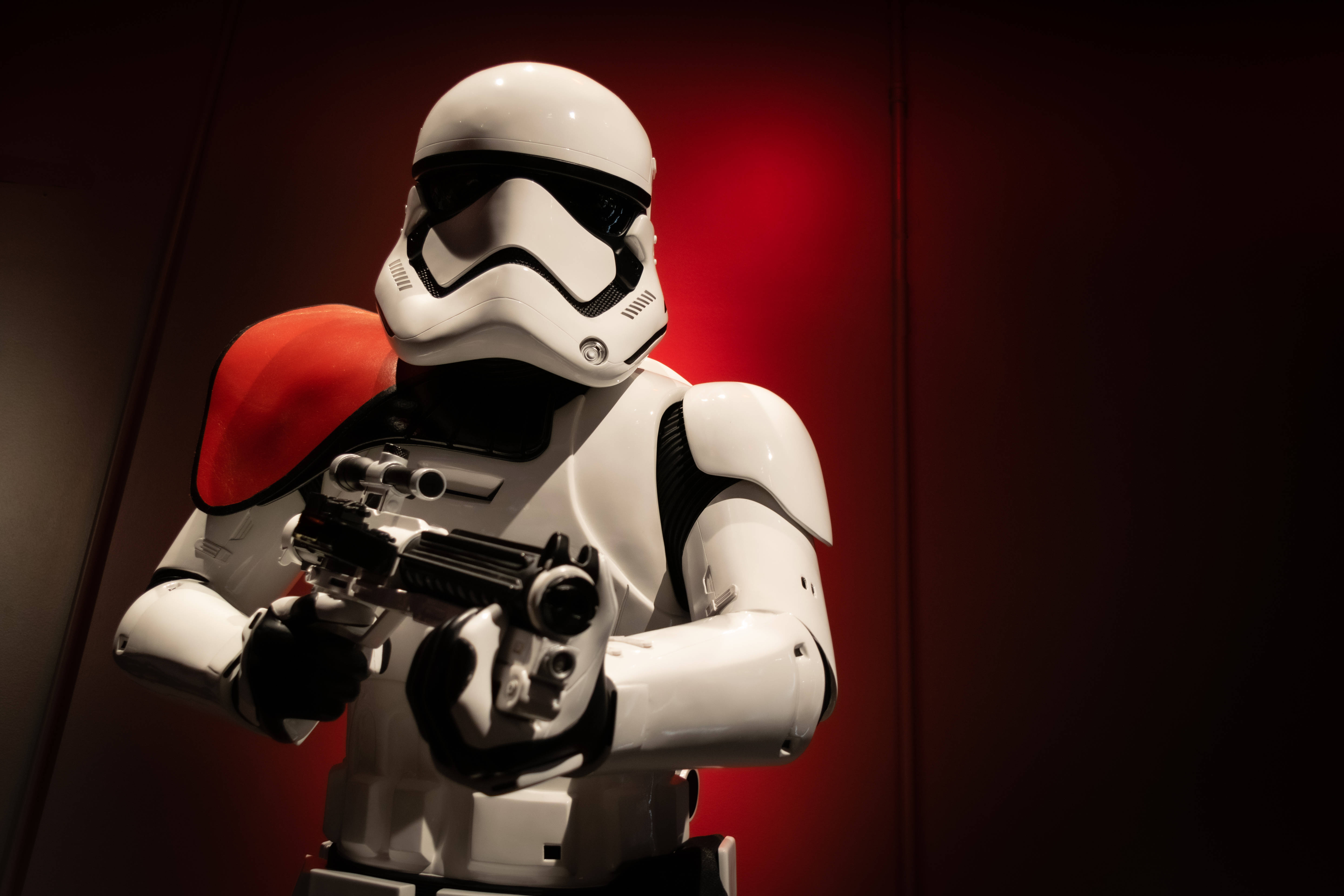 Epic Star Wars Stormtrooper Holding A Blaster Background