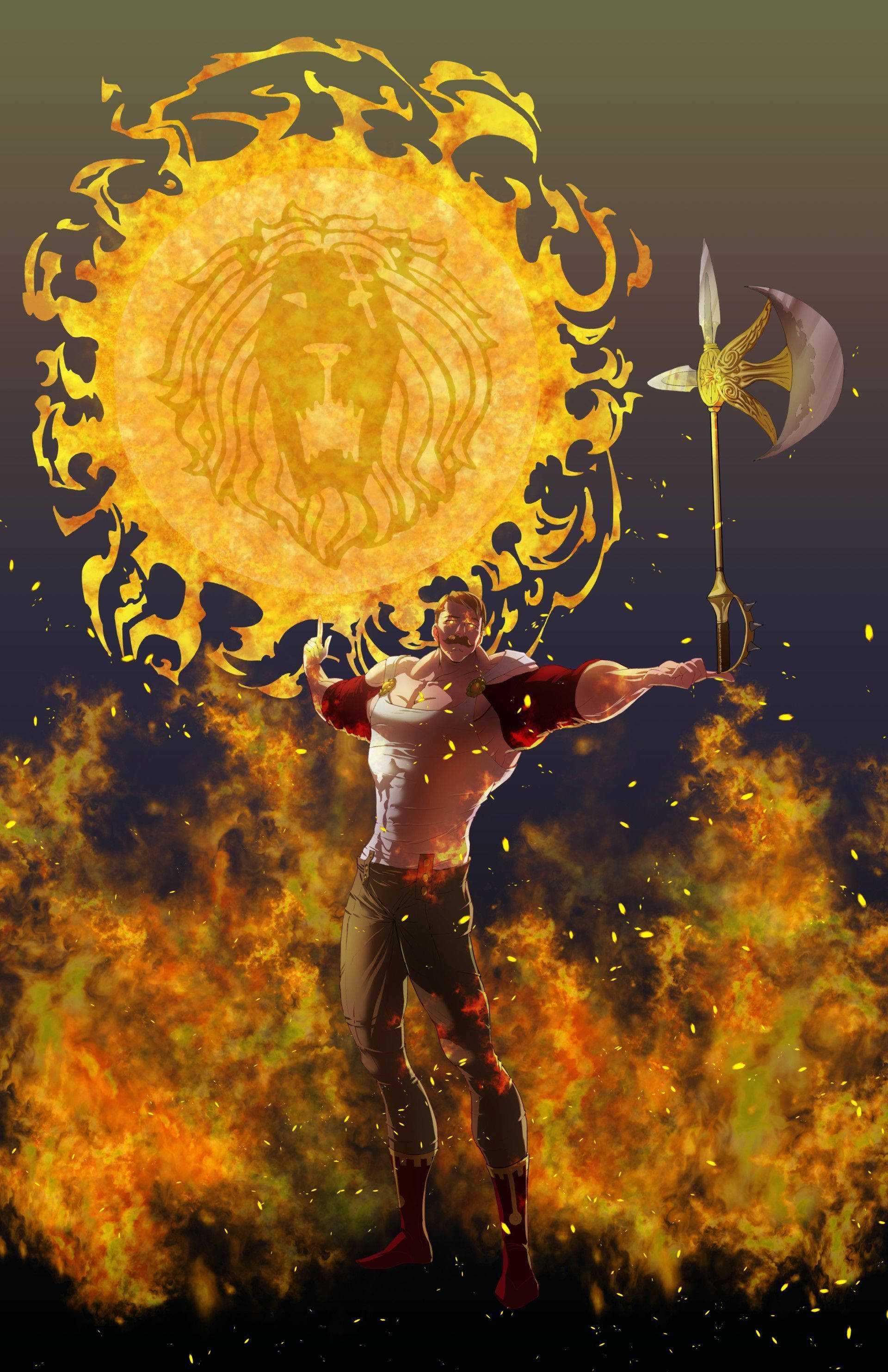 Escanor With Daytime Power Background