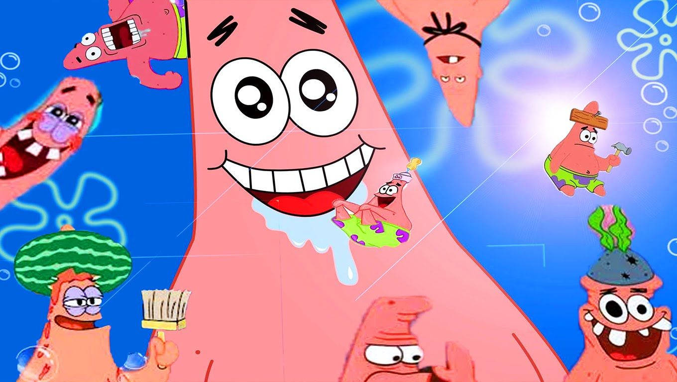 Faces Of Patrick Star Background
