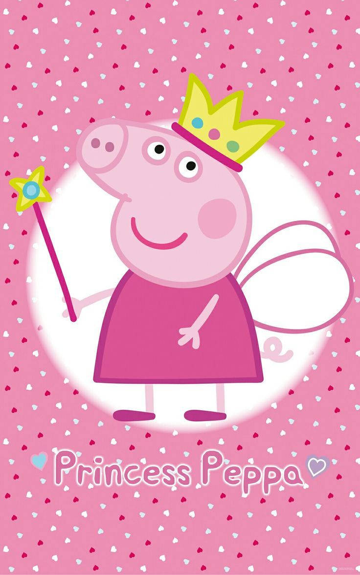 Fairy Peppa Pig With Crown Background