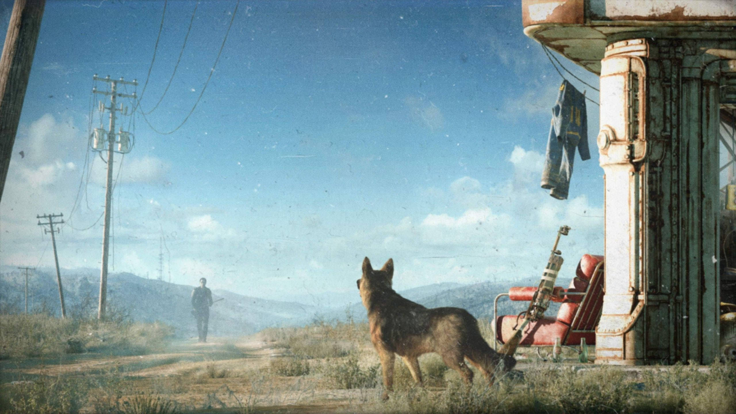 Fallout 4 Dogmeat Waiting Background