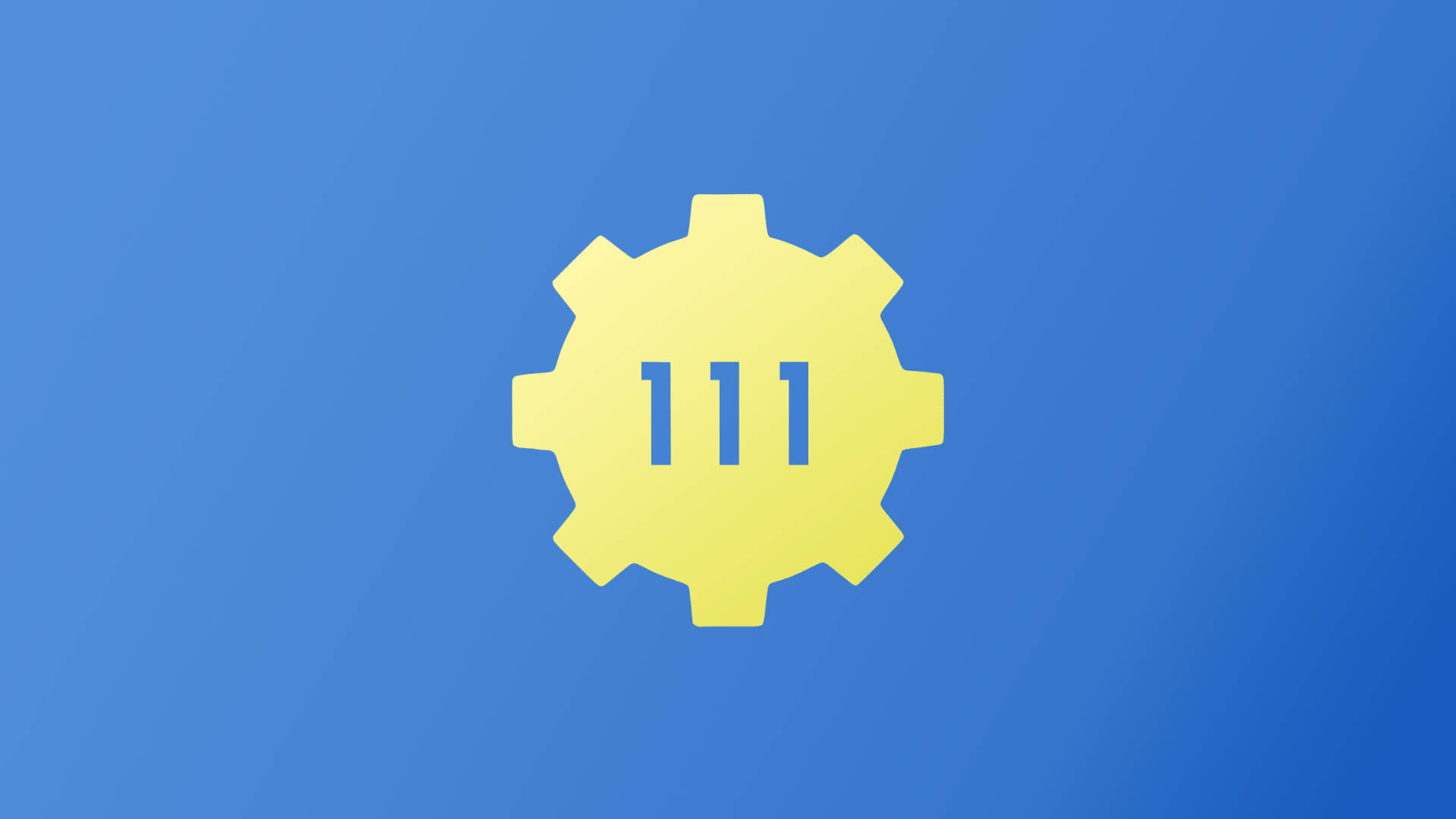 Fallout 4 Vault 111 Minimalist Logo Background