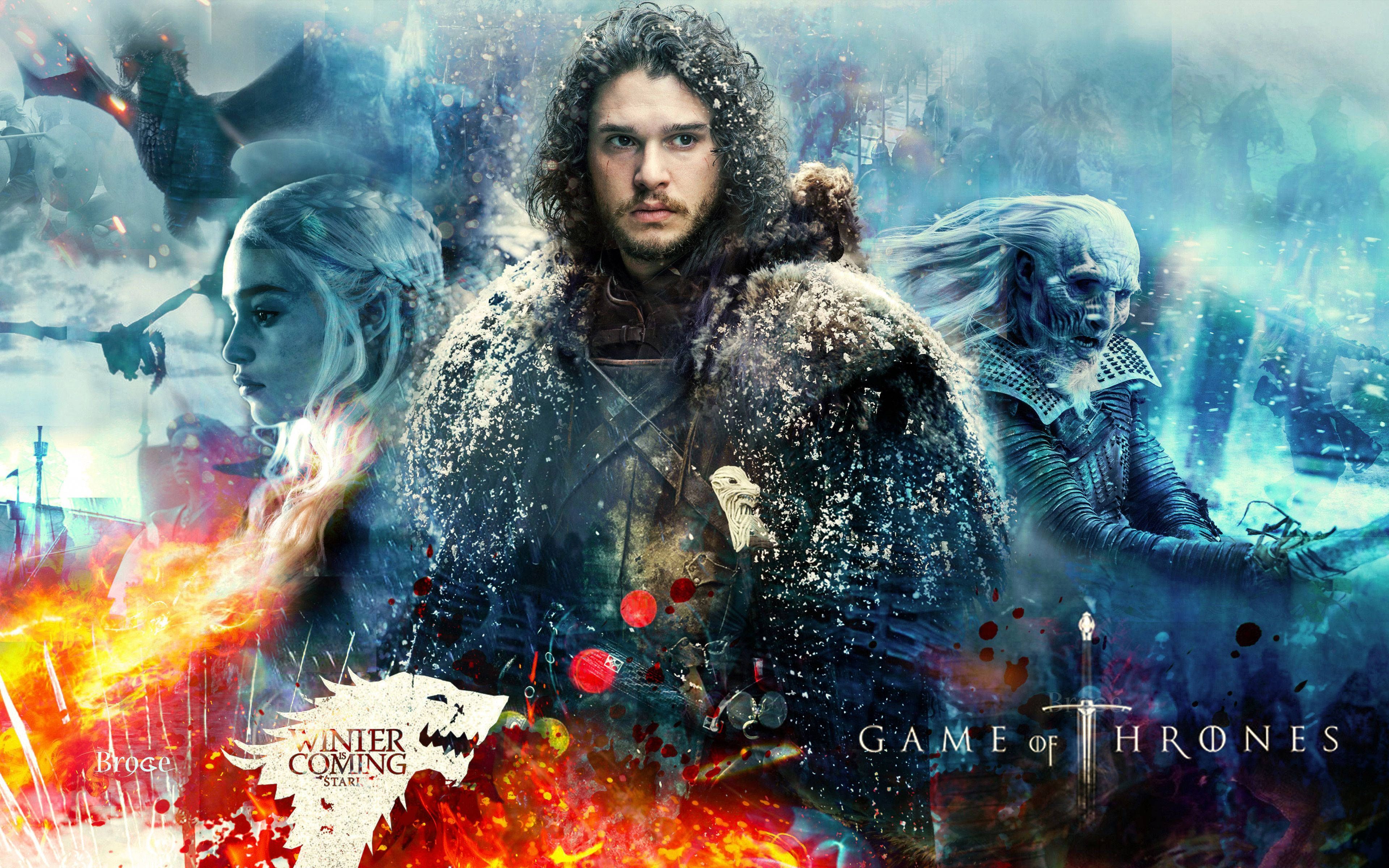 Fan Art Jon Snow Of Game Of Thrones Background