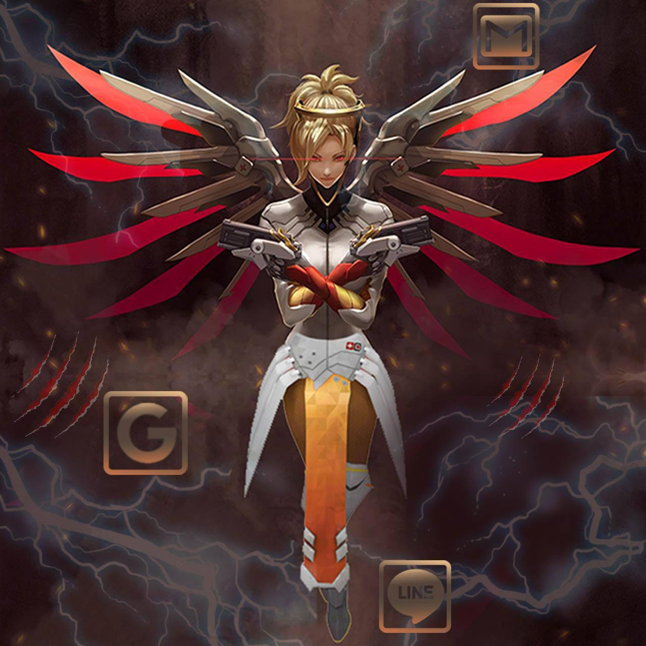 Fan Art Mercy And Icons Background