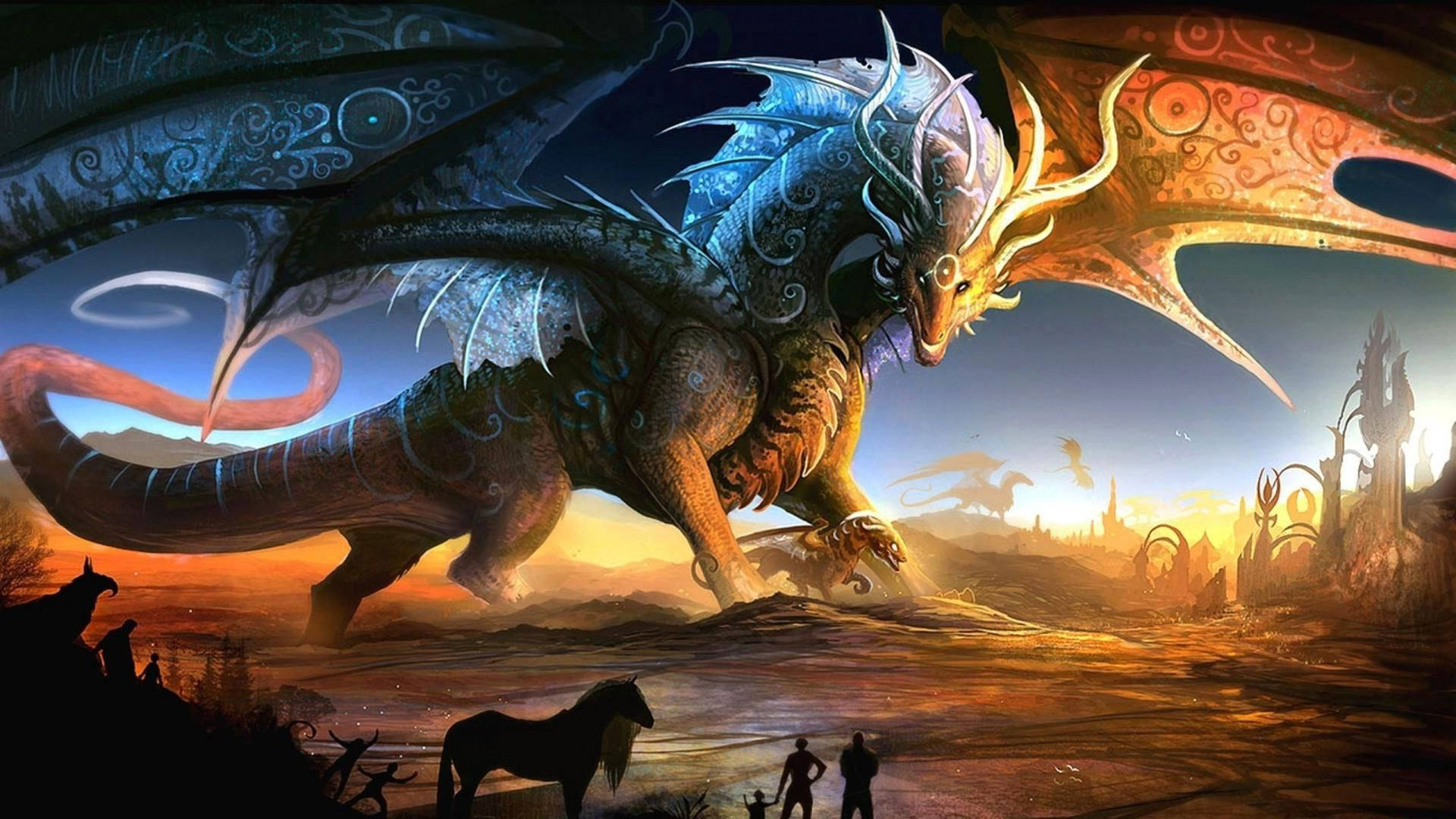 Fantasy Dragon Artwork Background