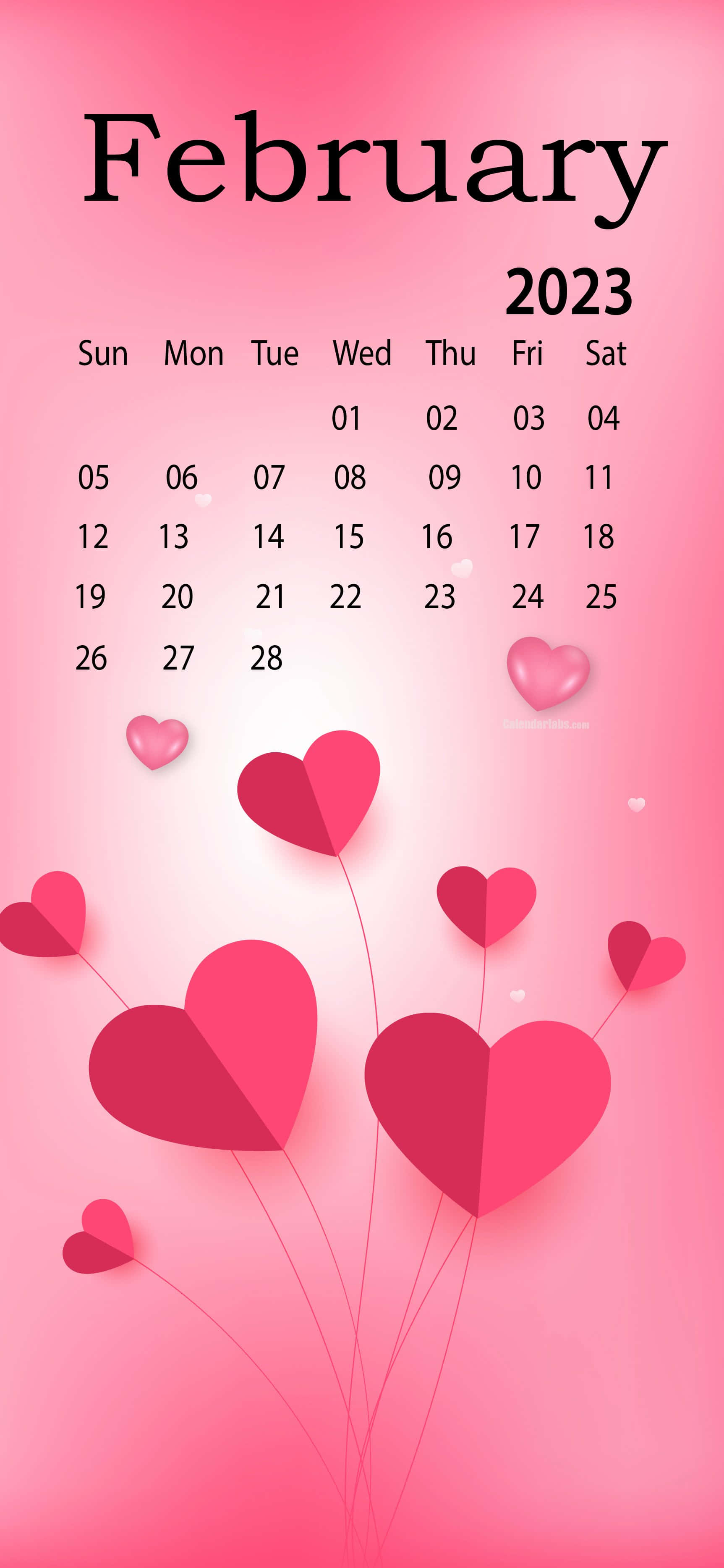 Downloaden Februar-kalender 1725 X 3733 Wallpaper | Wallpapers.com