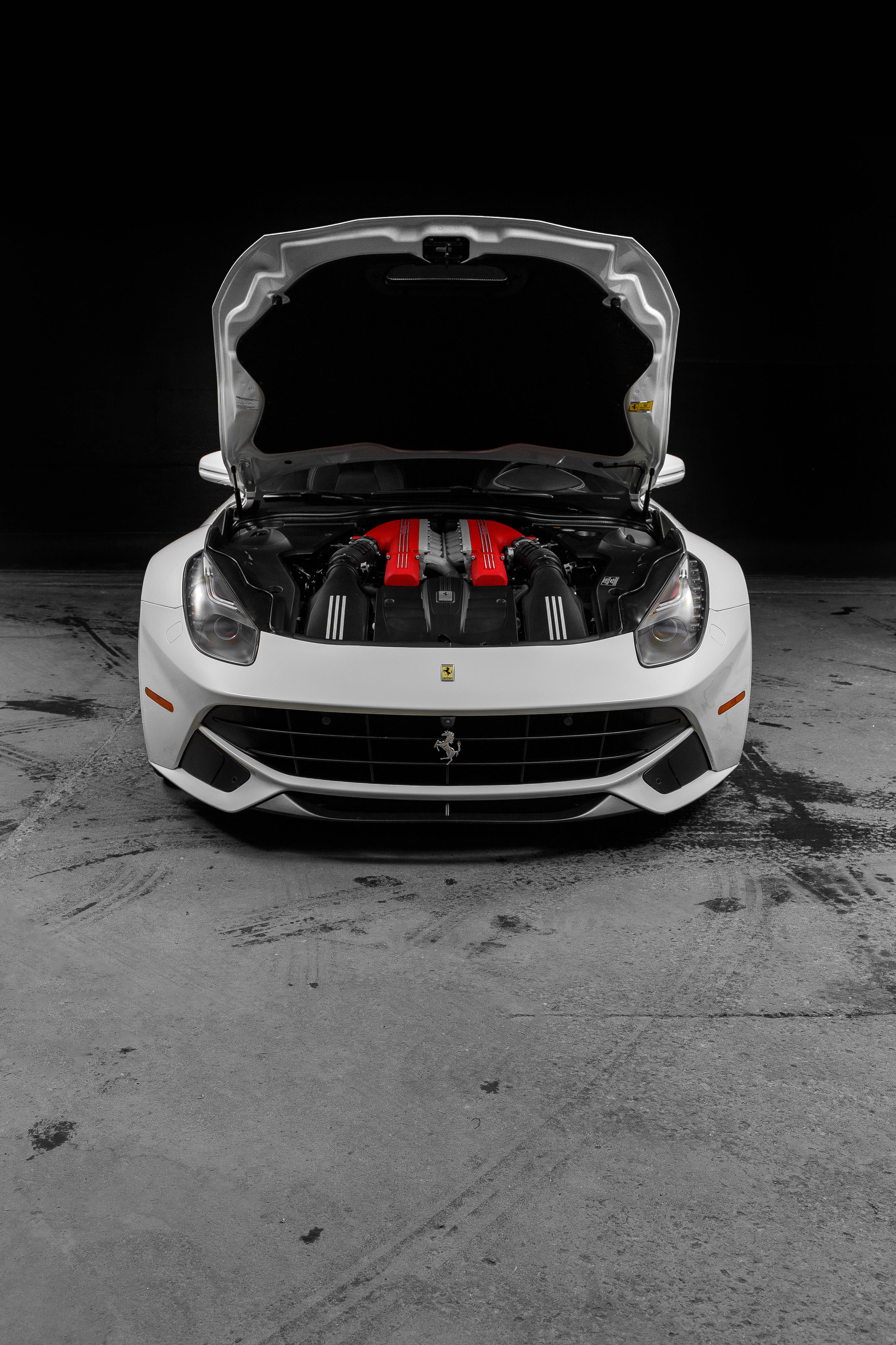Ferrari F50 Engine Hood Background