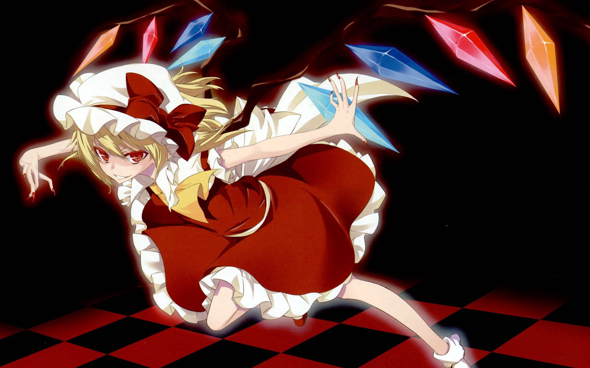 Flandre Scarlet Magic Crystal Wings Background