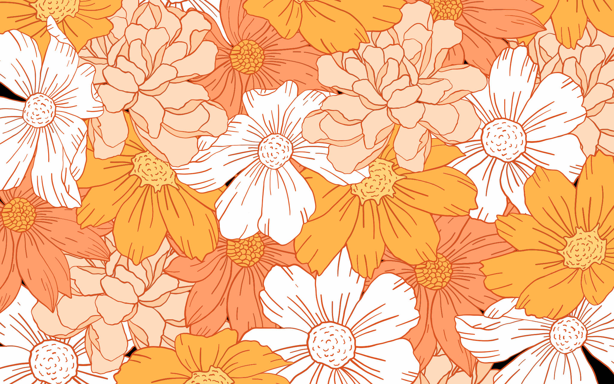 Download Flowers Aesthetic Pattern Wallpaper | Wallpapers.com