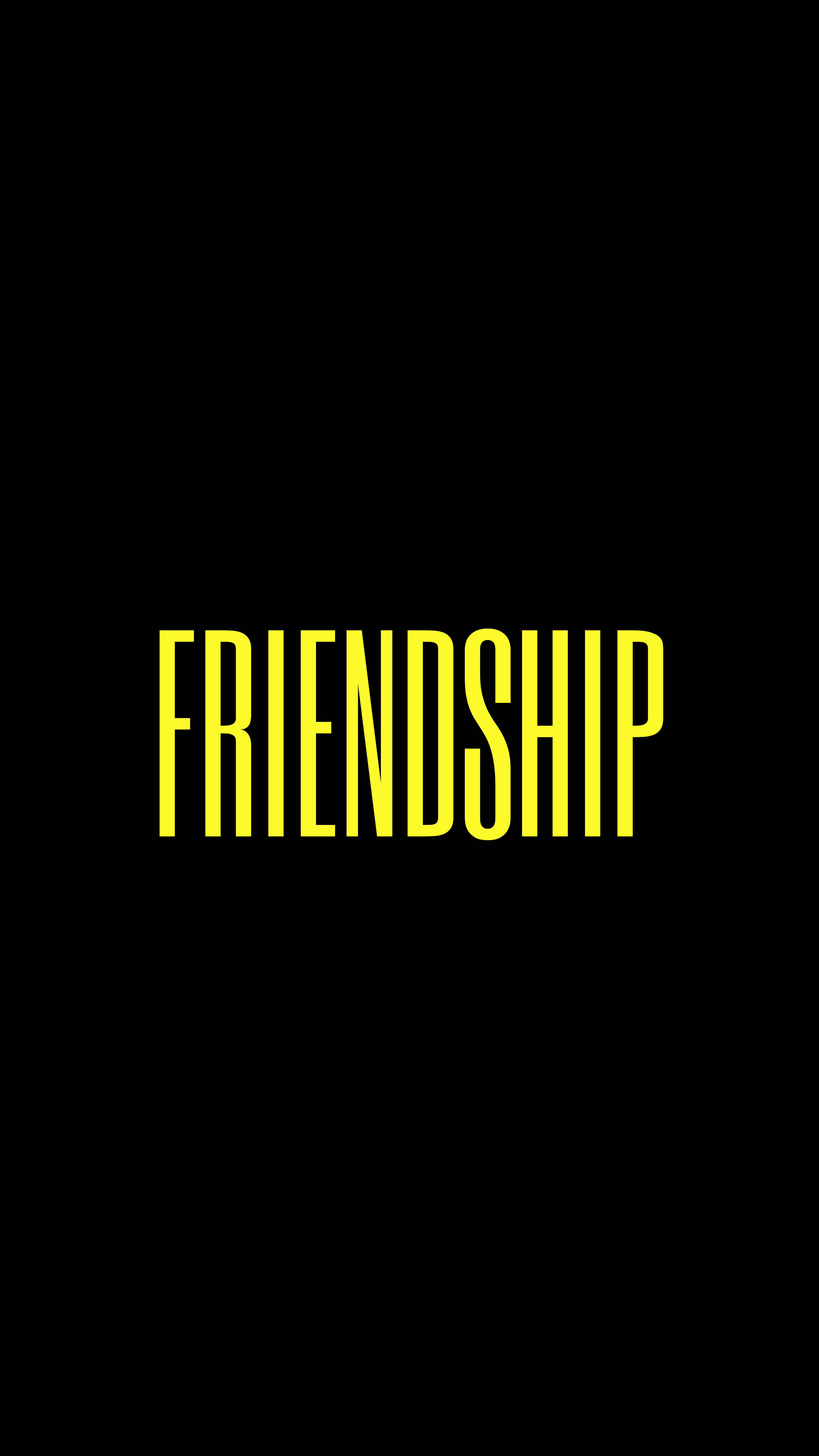 Download Friendship Black And Yellow Texts Wallpaper | Wallpapers.com