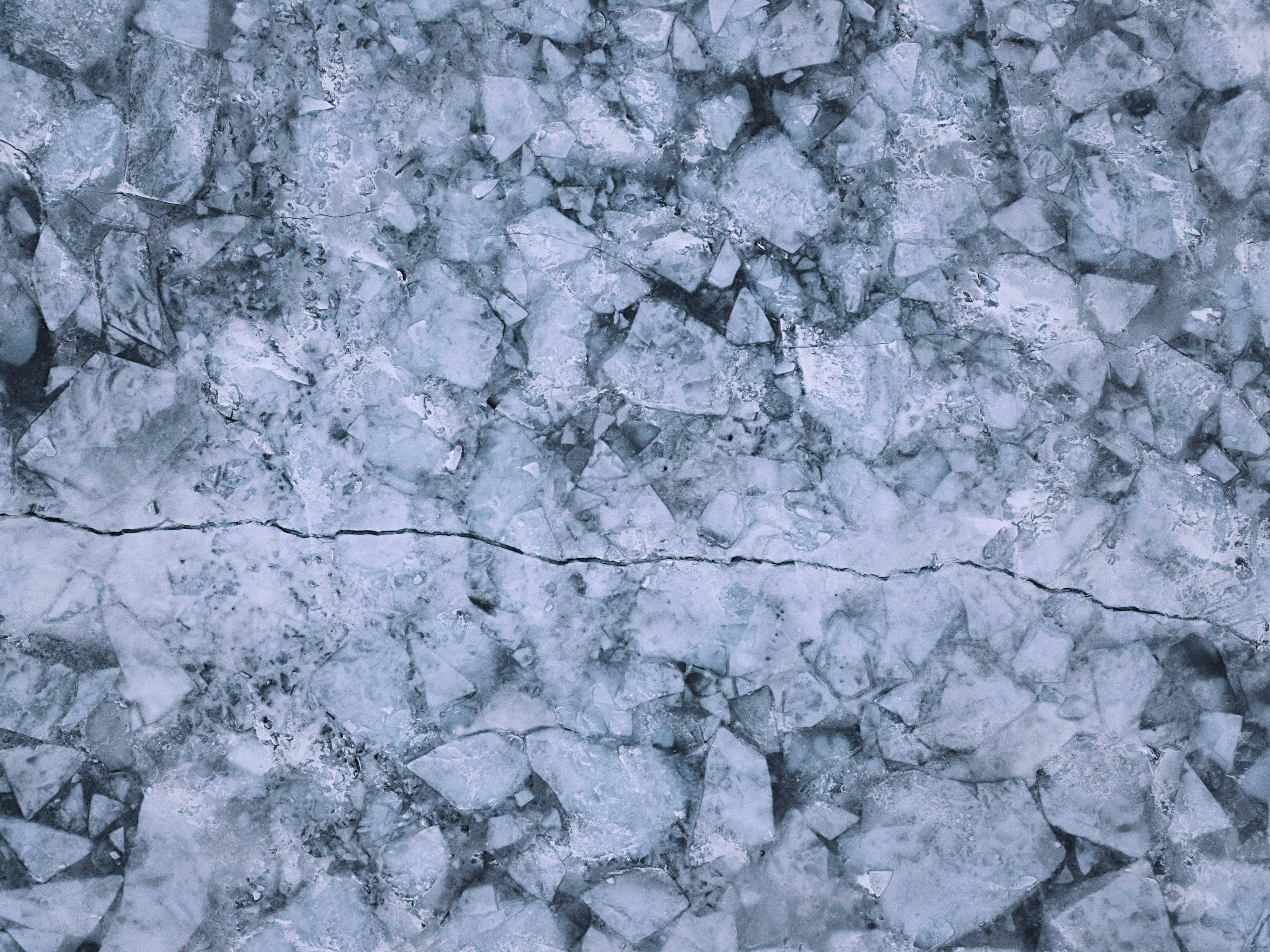 Frozen Ice With Crannies Background