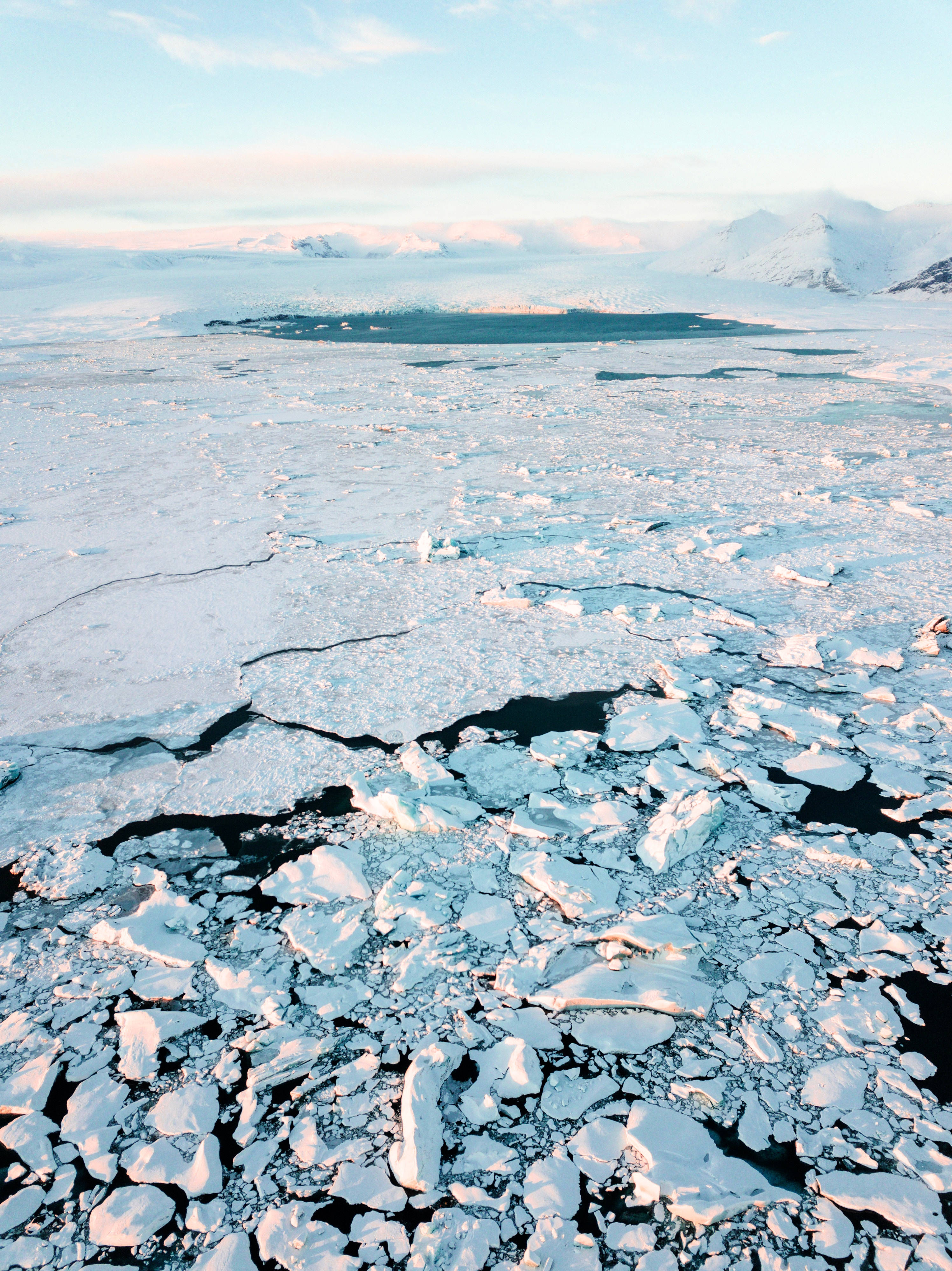 Frozen Land Ice Glaciers Background