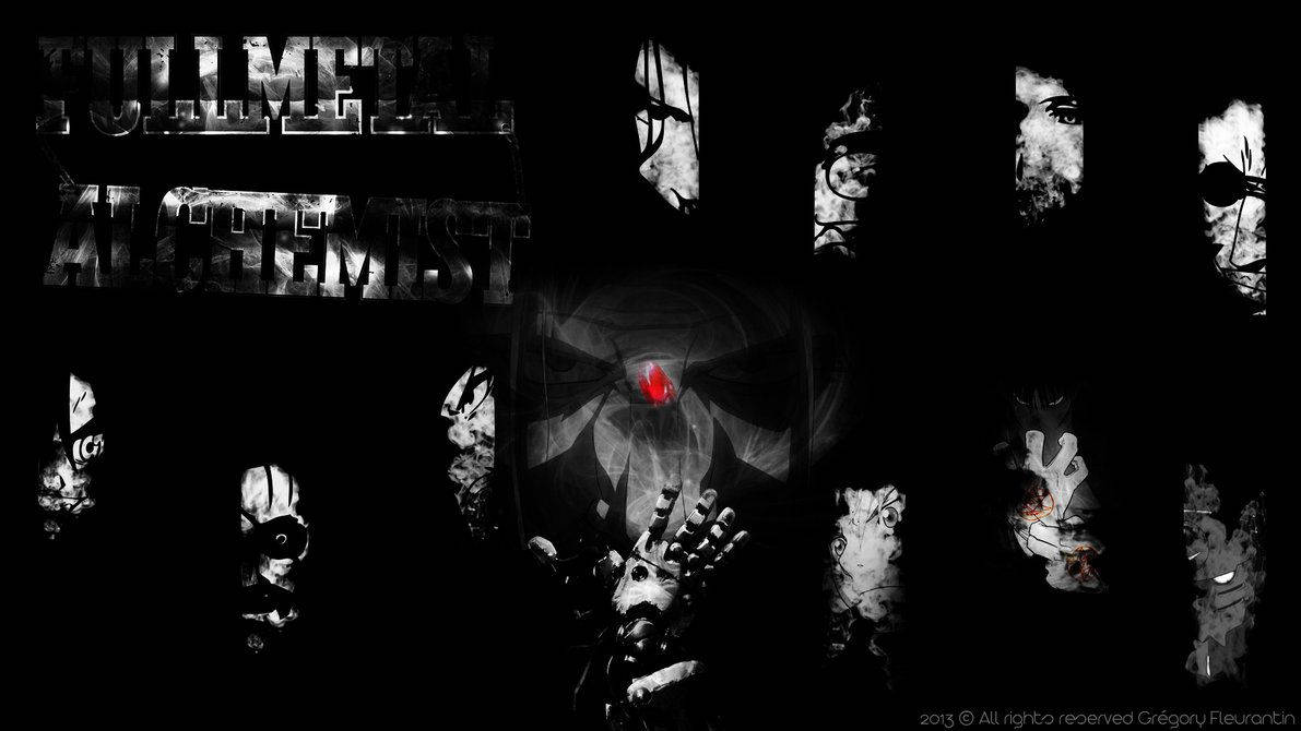 Fullmetal Alchemist Black And White Ghosts Background