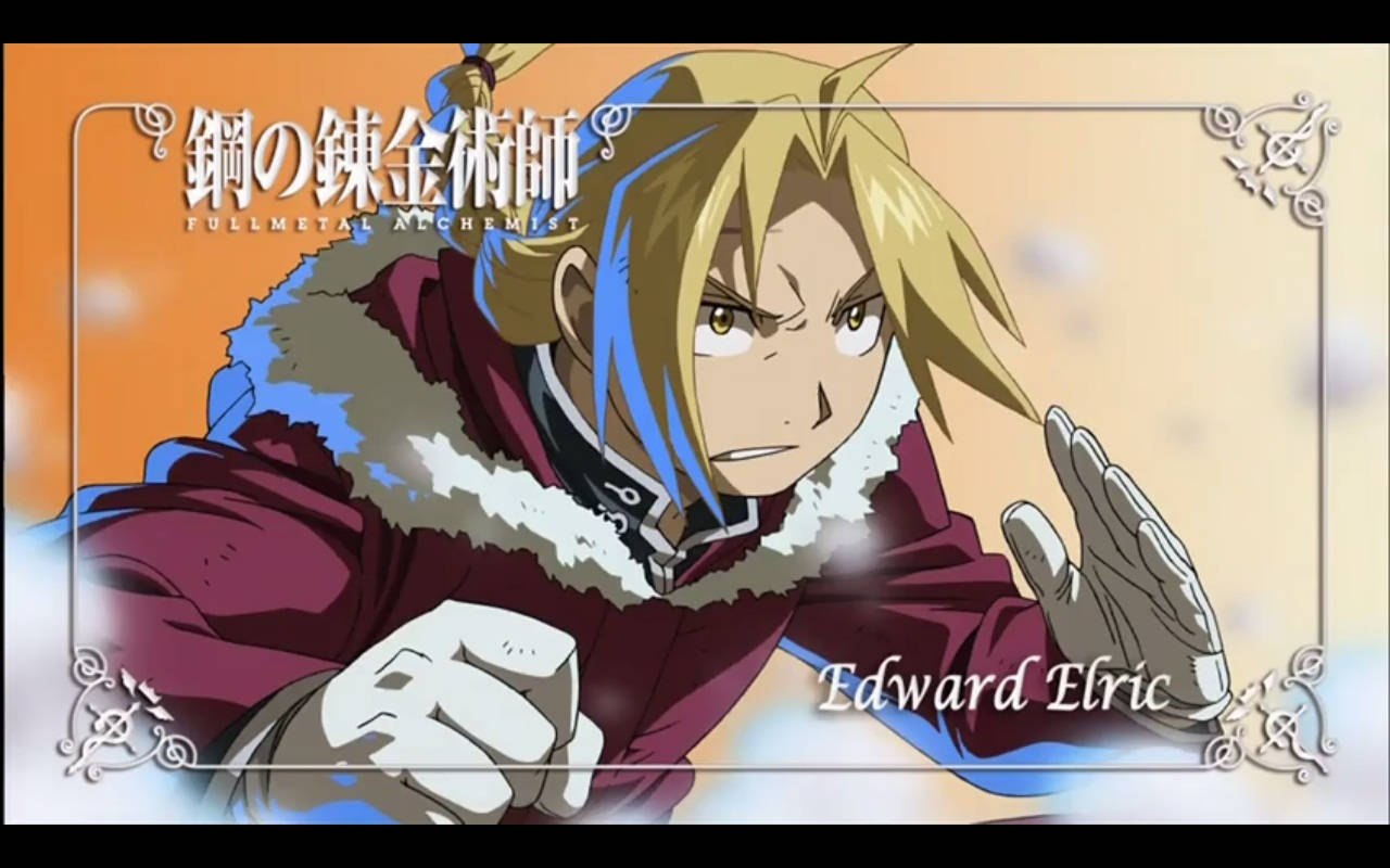 Fullmetal Alchemist Brotherhood Edward Posing Background