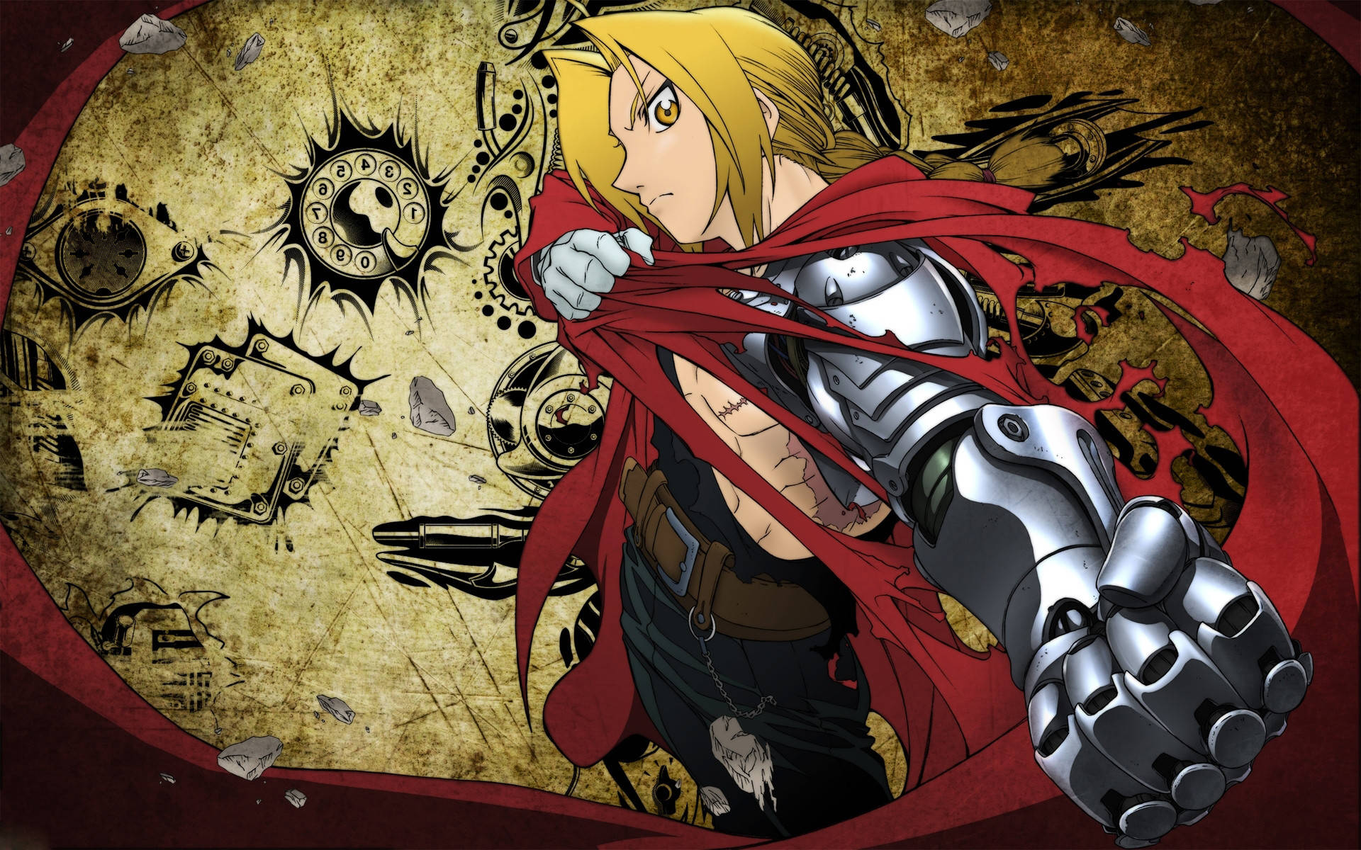 Fullmetal Alchemist Brotherhood Graphic Fan Artwork Background