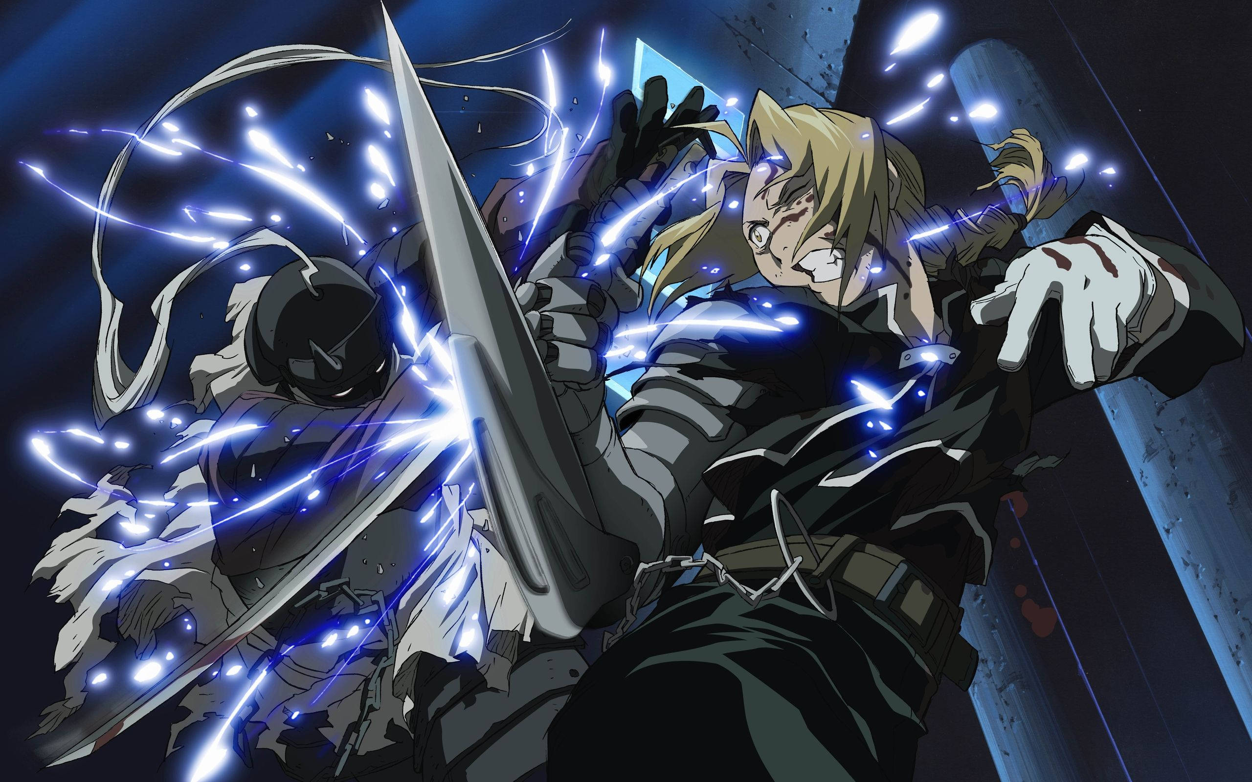 Fullmetal Alchemist Edward Elric Fighting Ghost Background