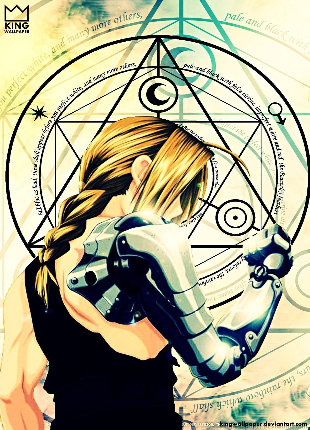 Fullmetal Alchemist Edward Elric Robot Arm Background