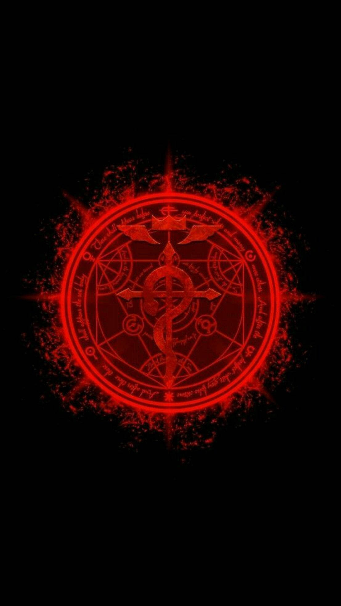 Fullmetal Alchemist Red Circle Symbol Background