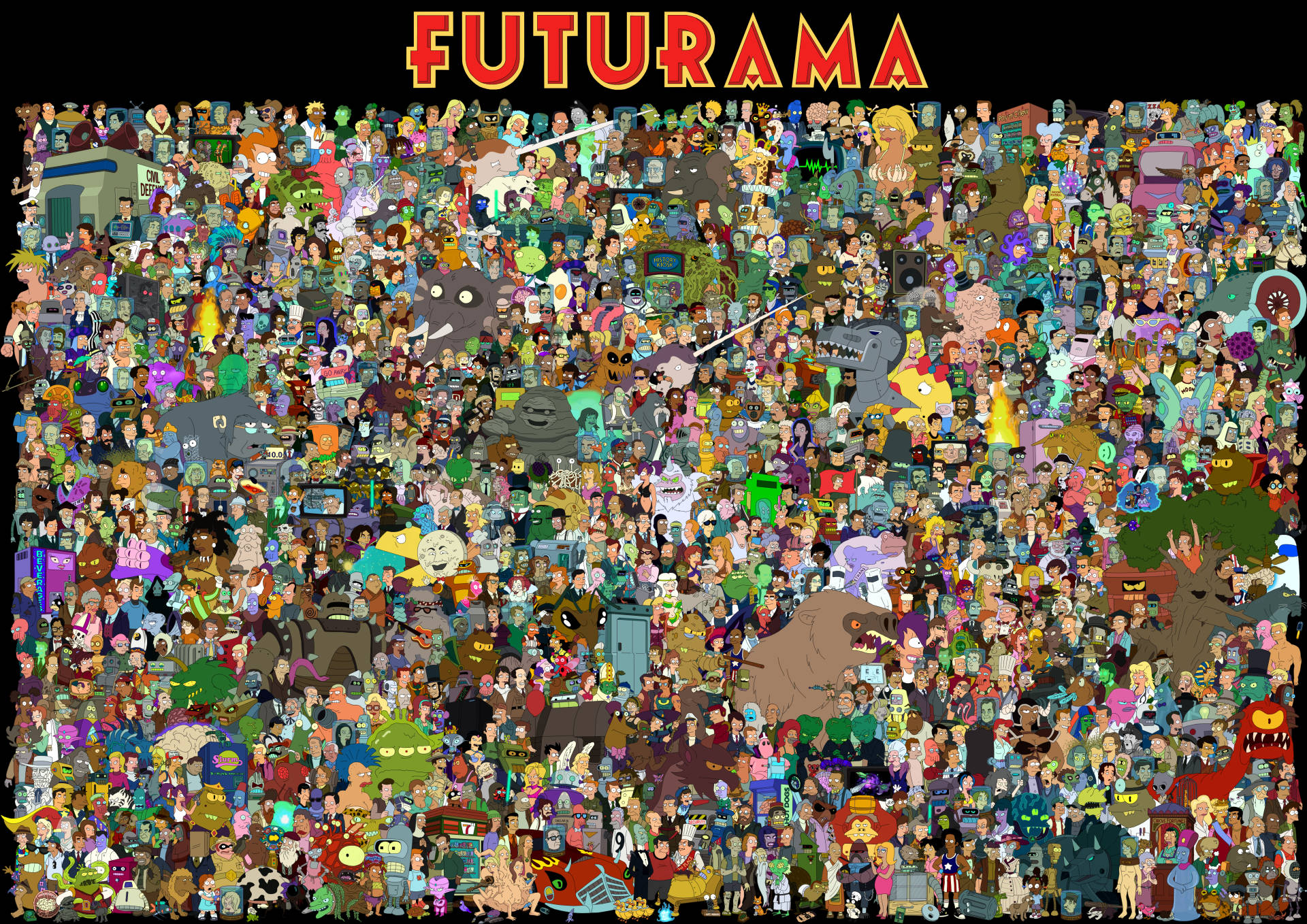 Futurama Full Cast Background